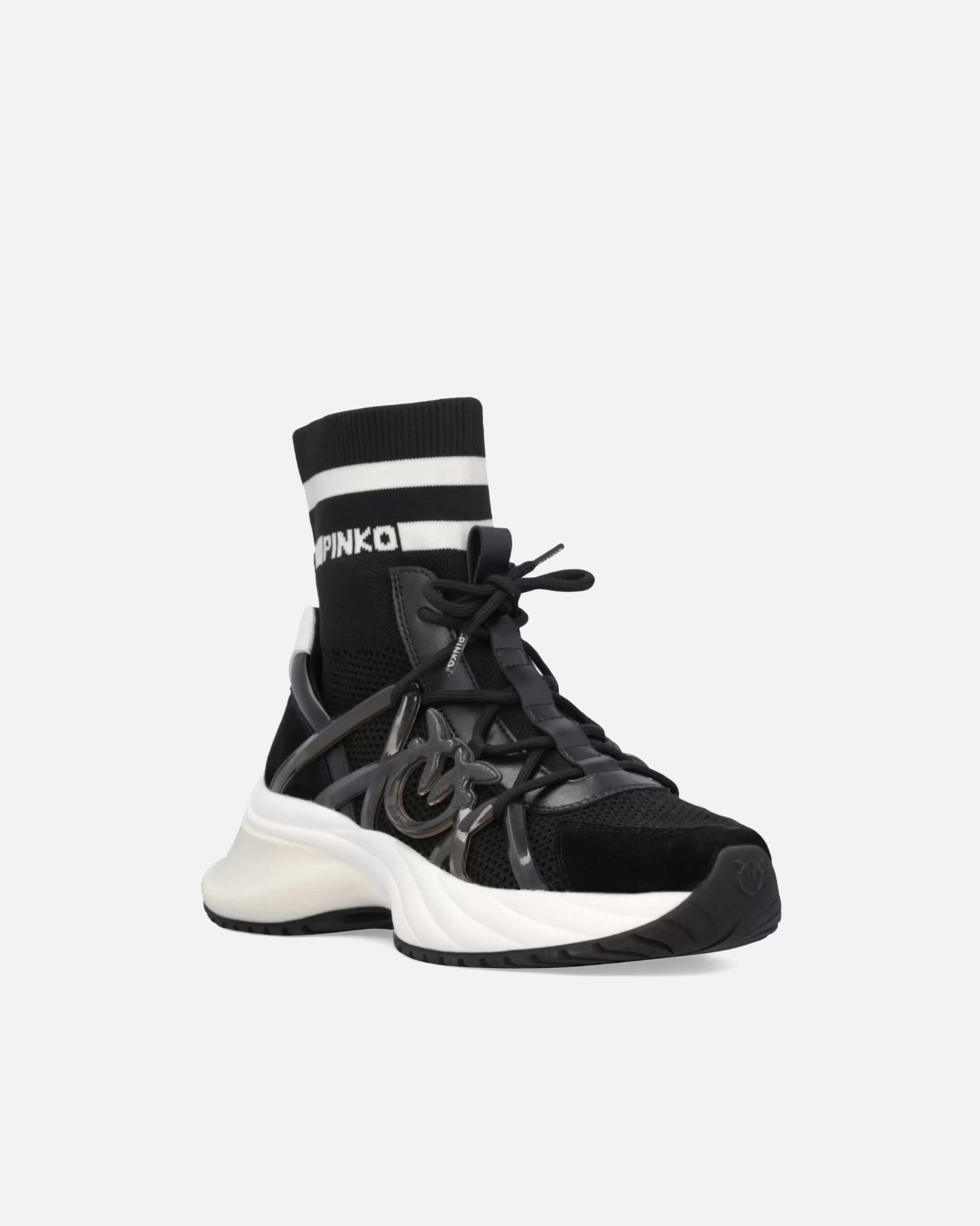 PINKO ARIEL sneakers with knit sock detail