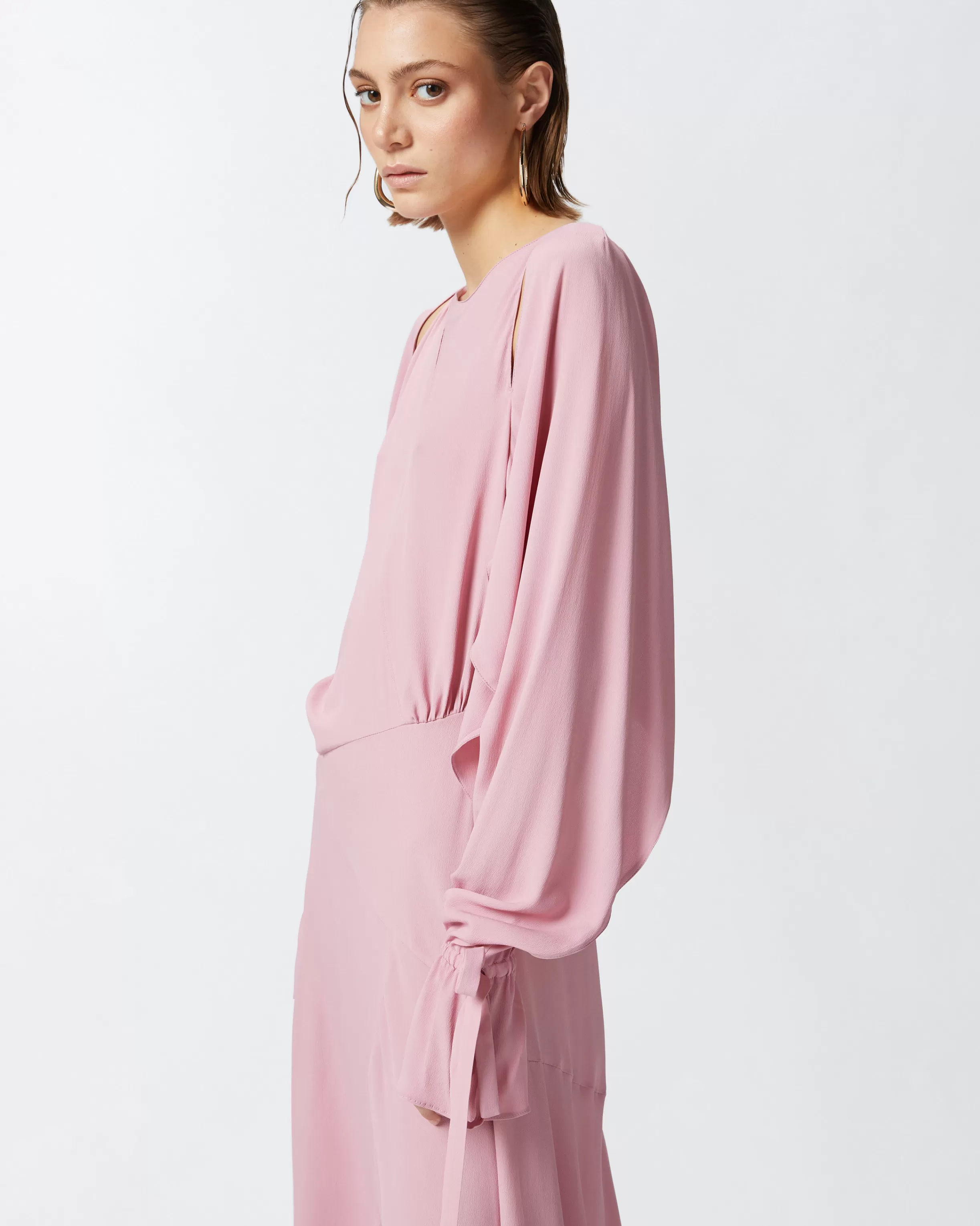 PINKO Asymmetric crepe midi dress