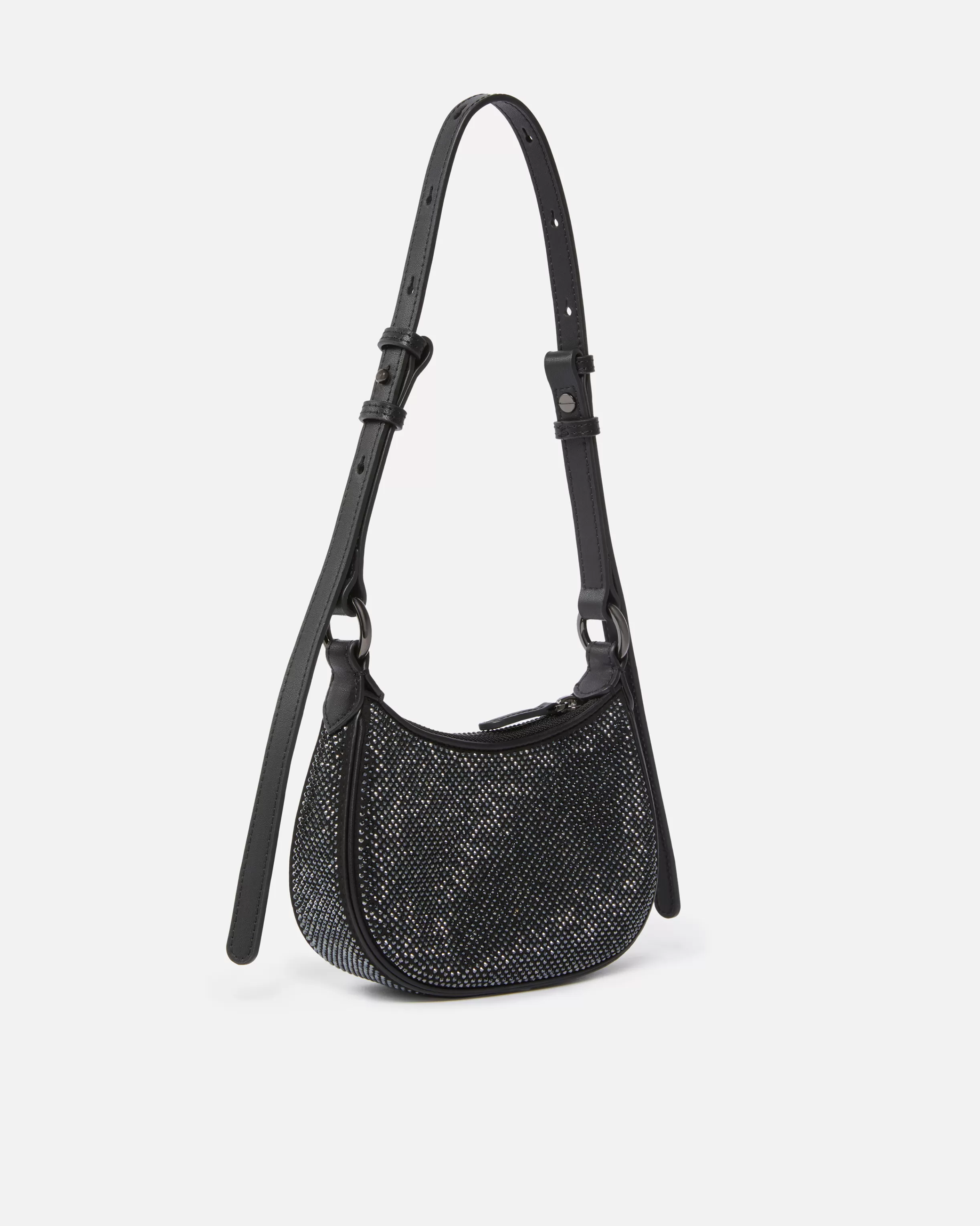 PINKO Baby Half Moon shoulder bag with rhinestones