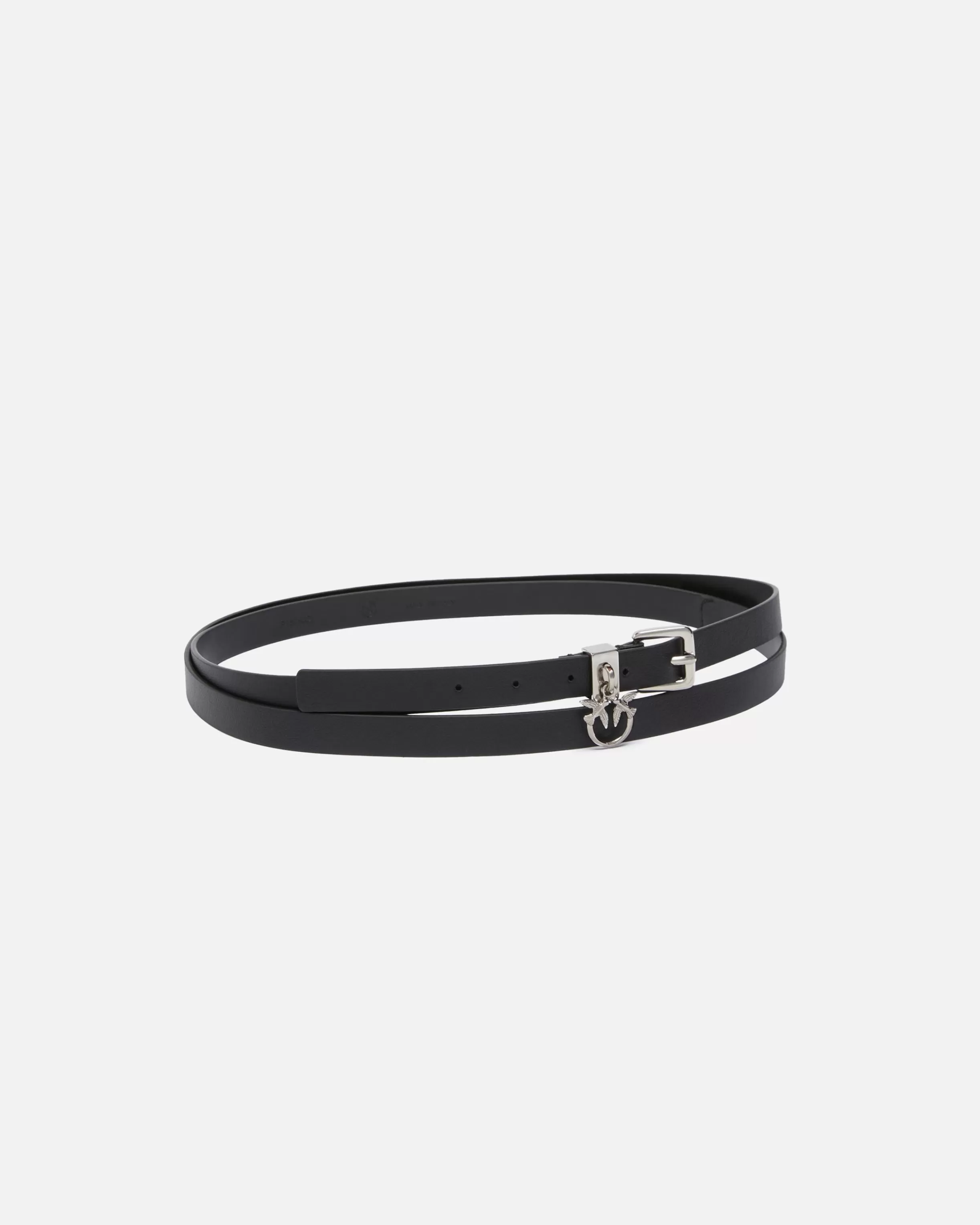 PINKO Belt with Love Birds charm-adorned loop, 1.5cm