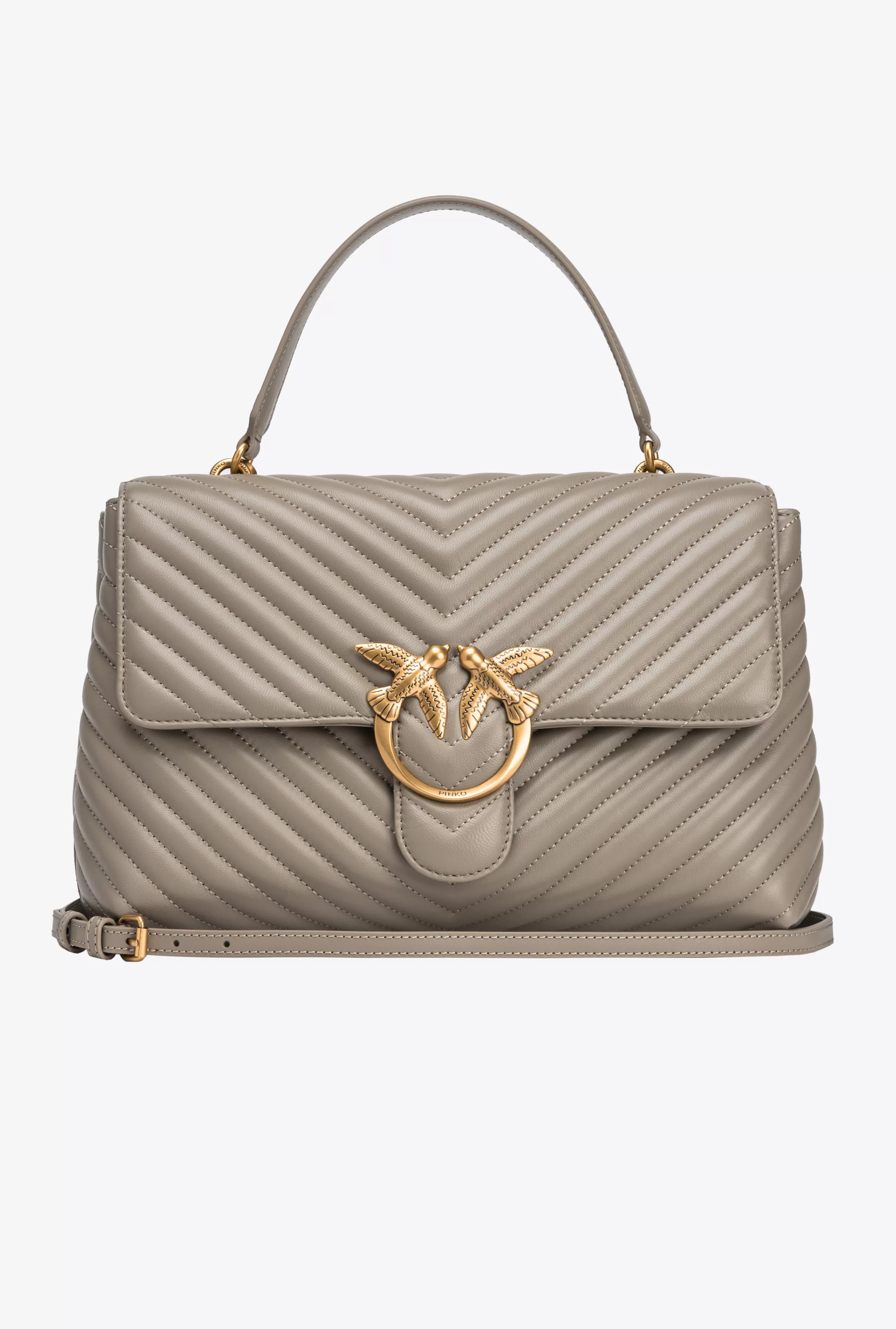 PINKO Big Lady Love Bag Puff Chevron