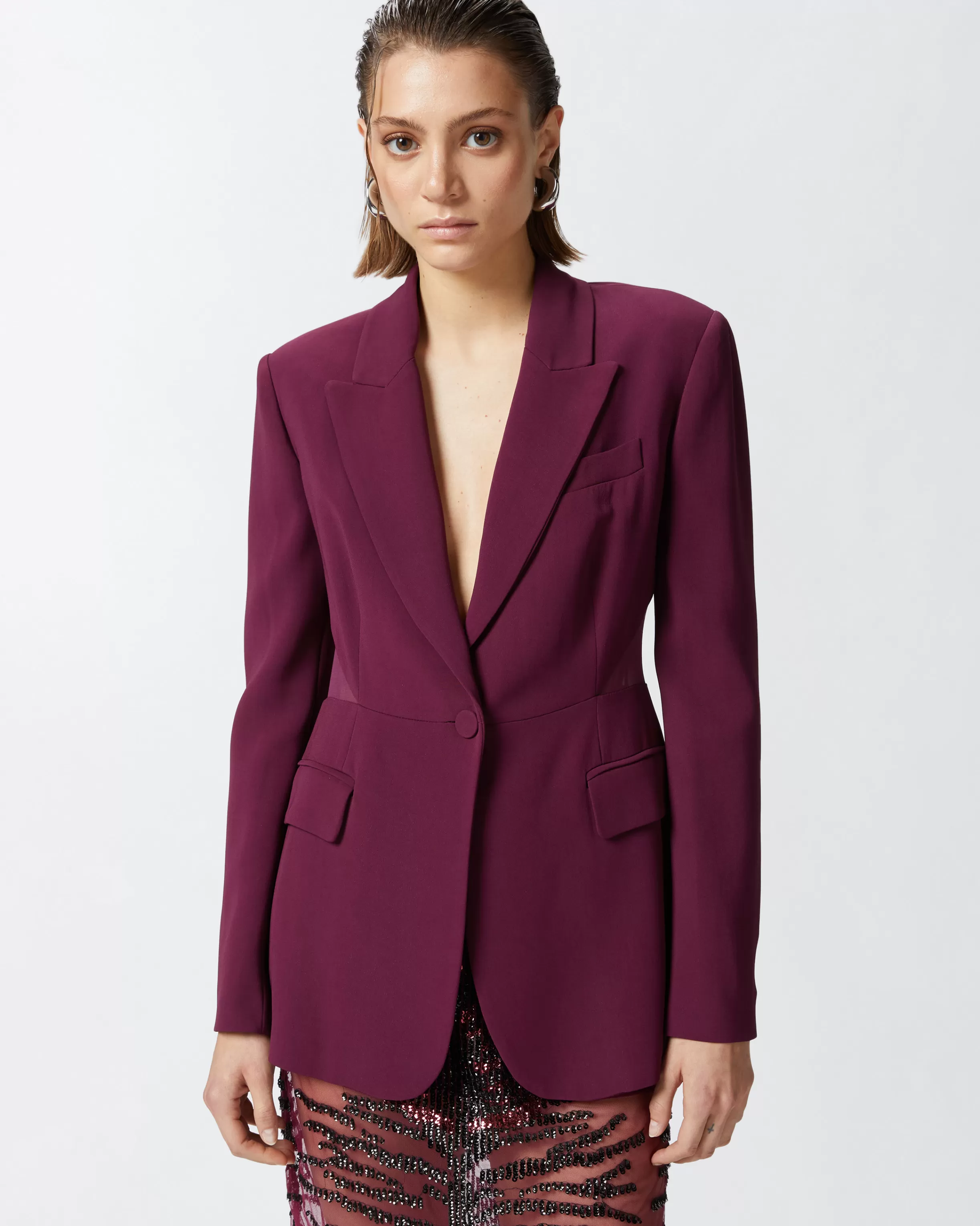 PINKO Blazer with transparent insert on the back