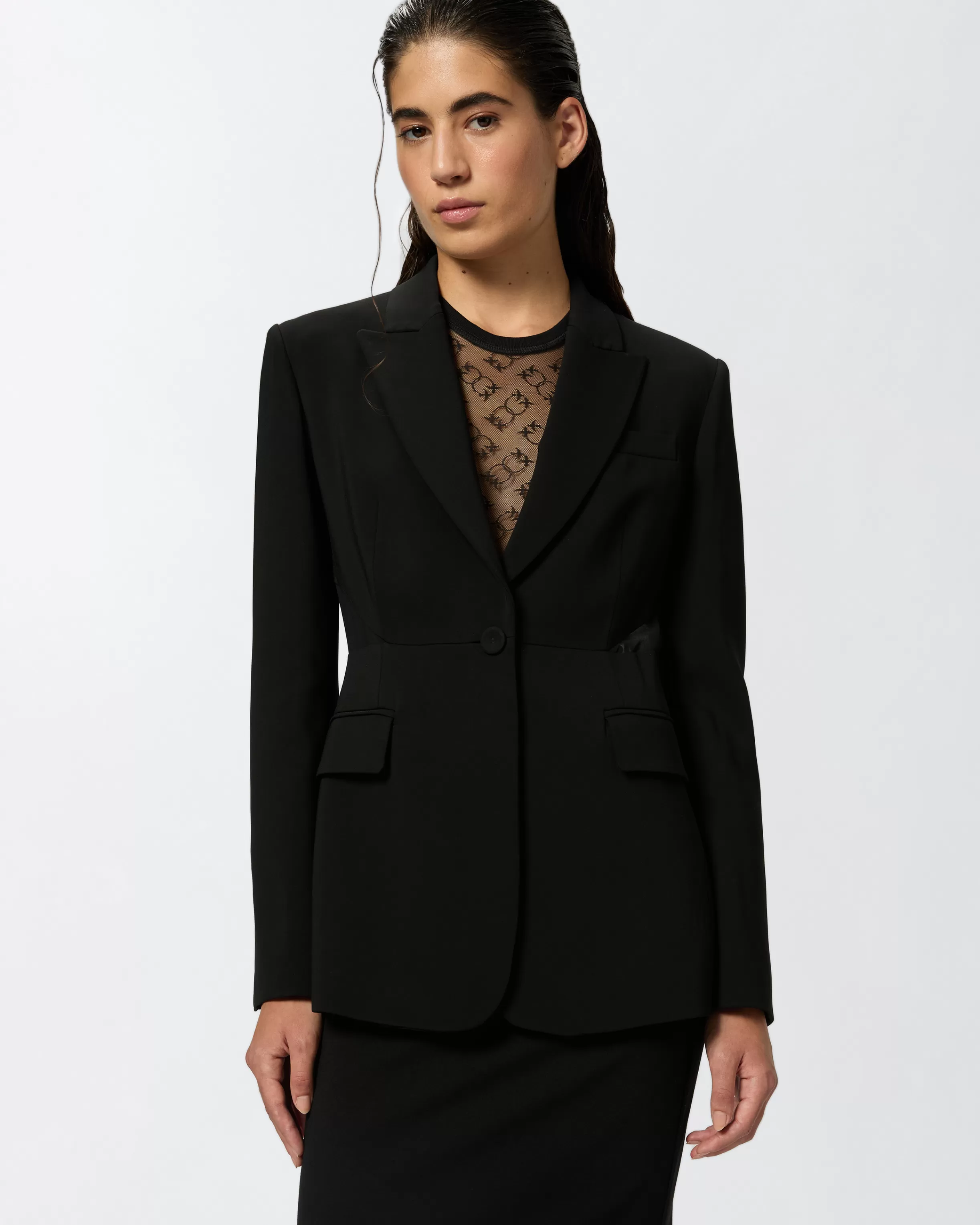 PINKO Blazer with transparent insert on the back