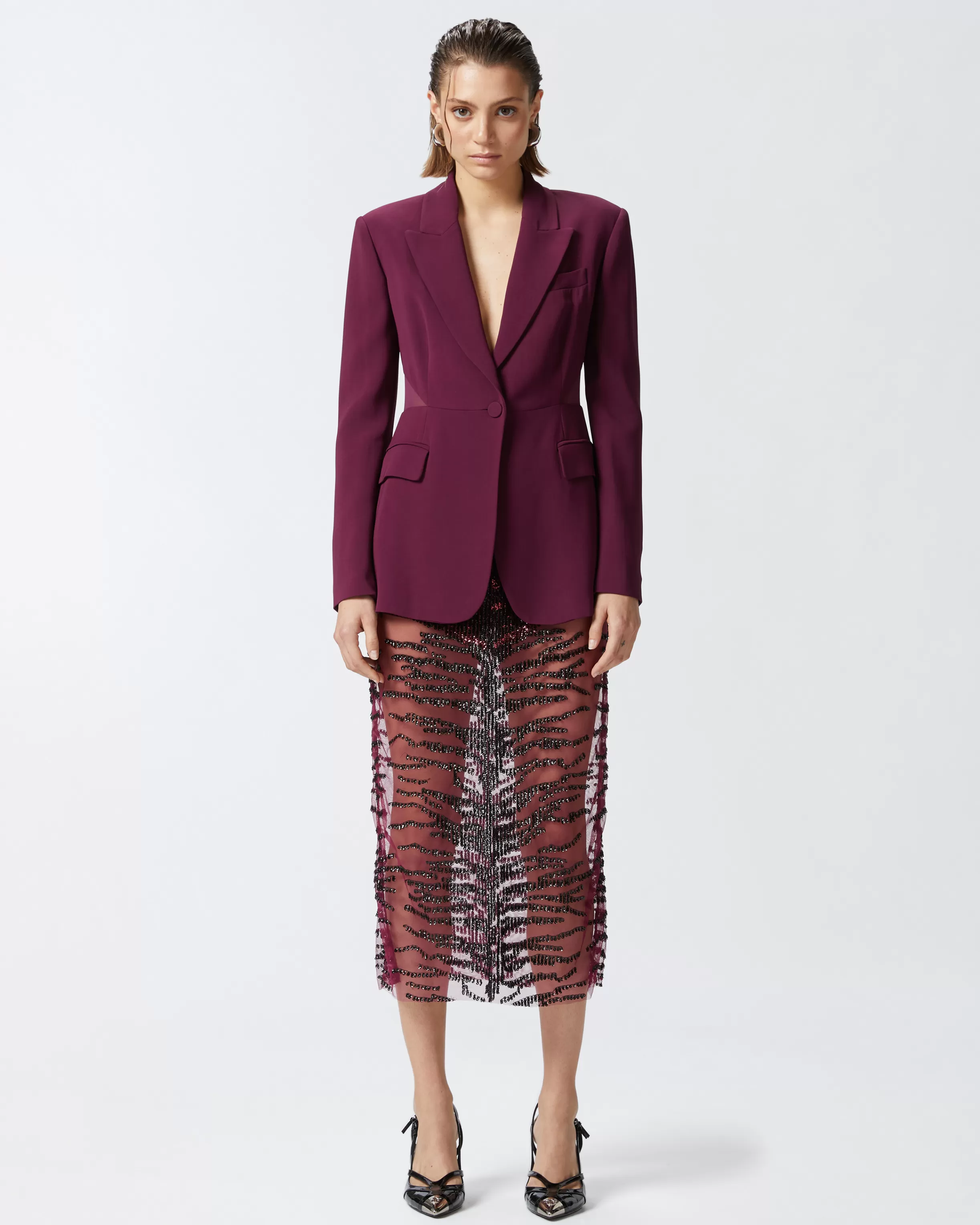 PINKO Blazer with transparent insert on the back