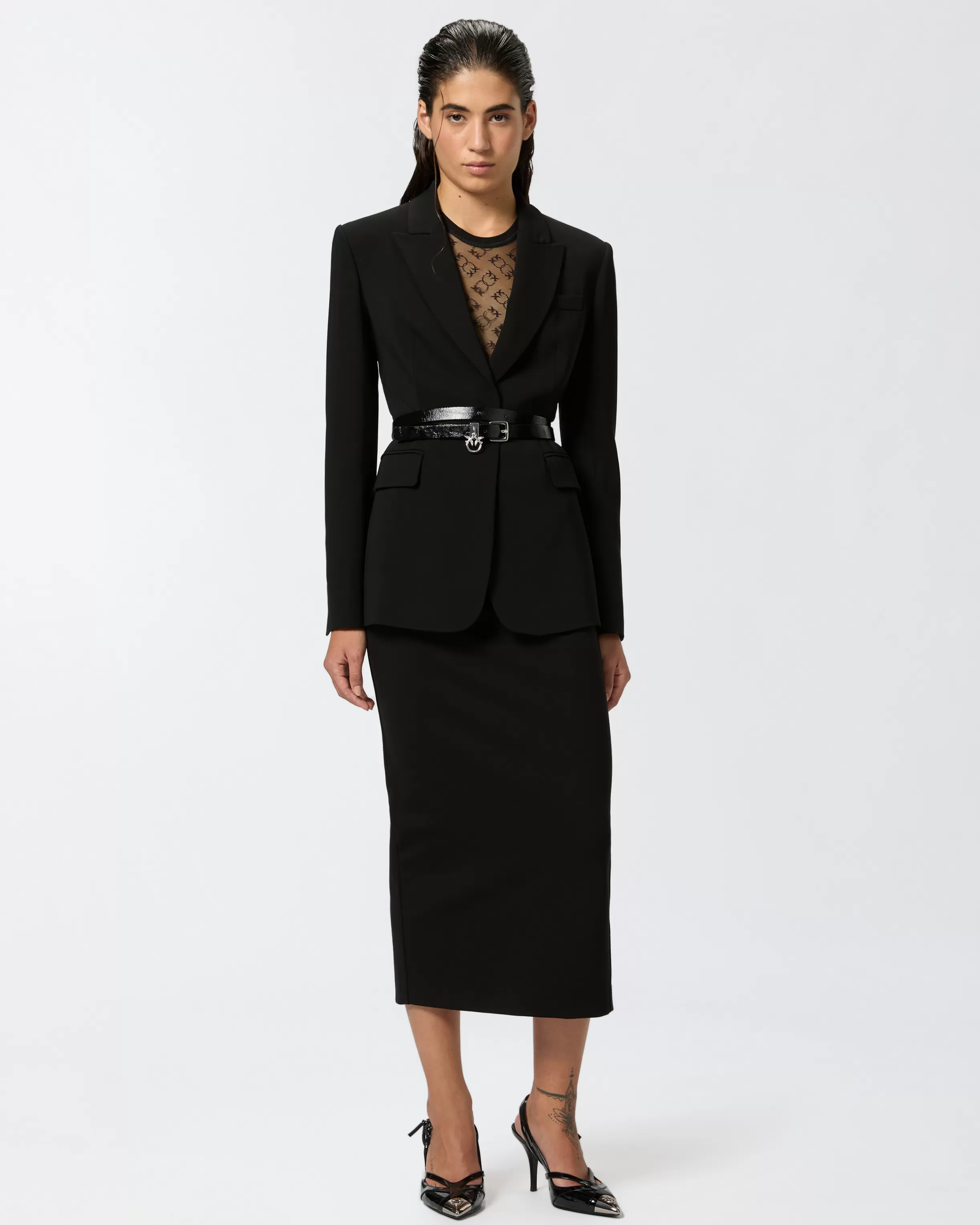 PINKO Blazer with transparent insert on the back