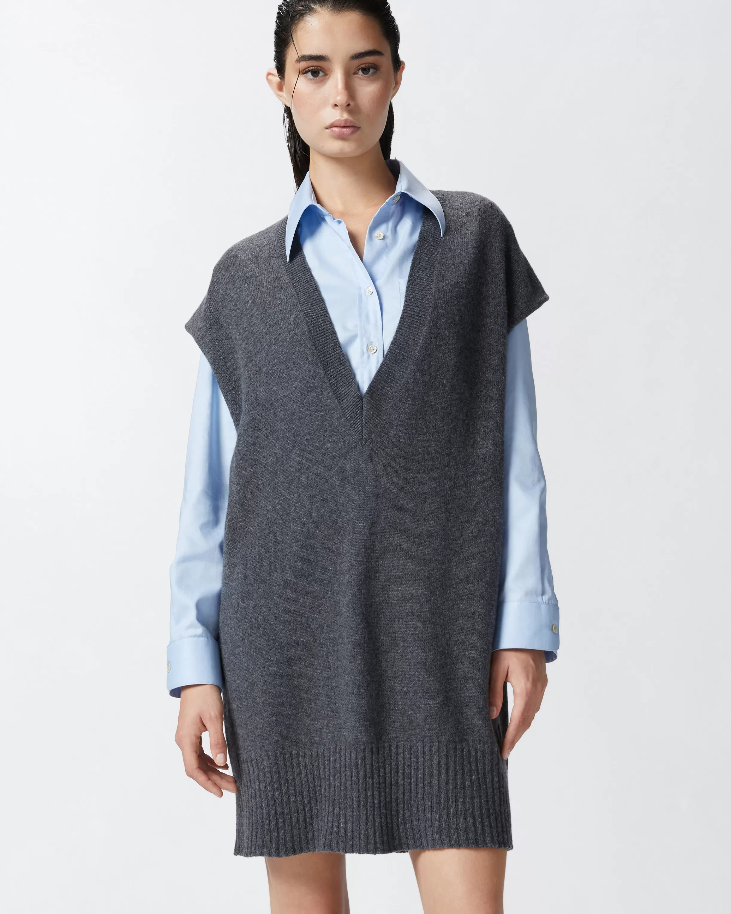 PINKO Cashmere-blend knit waistcoat