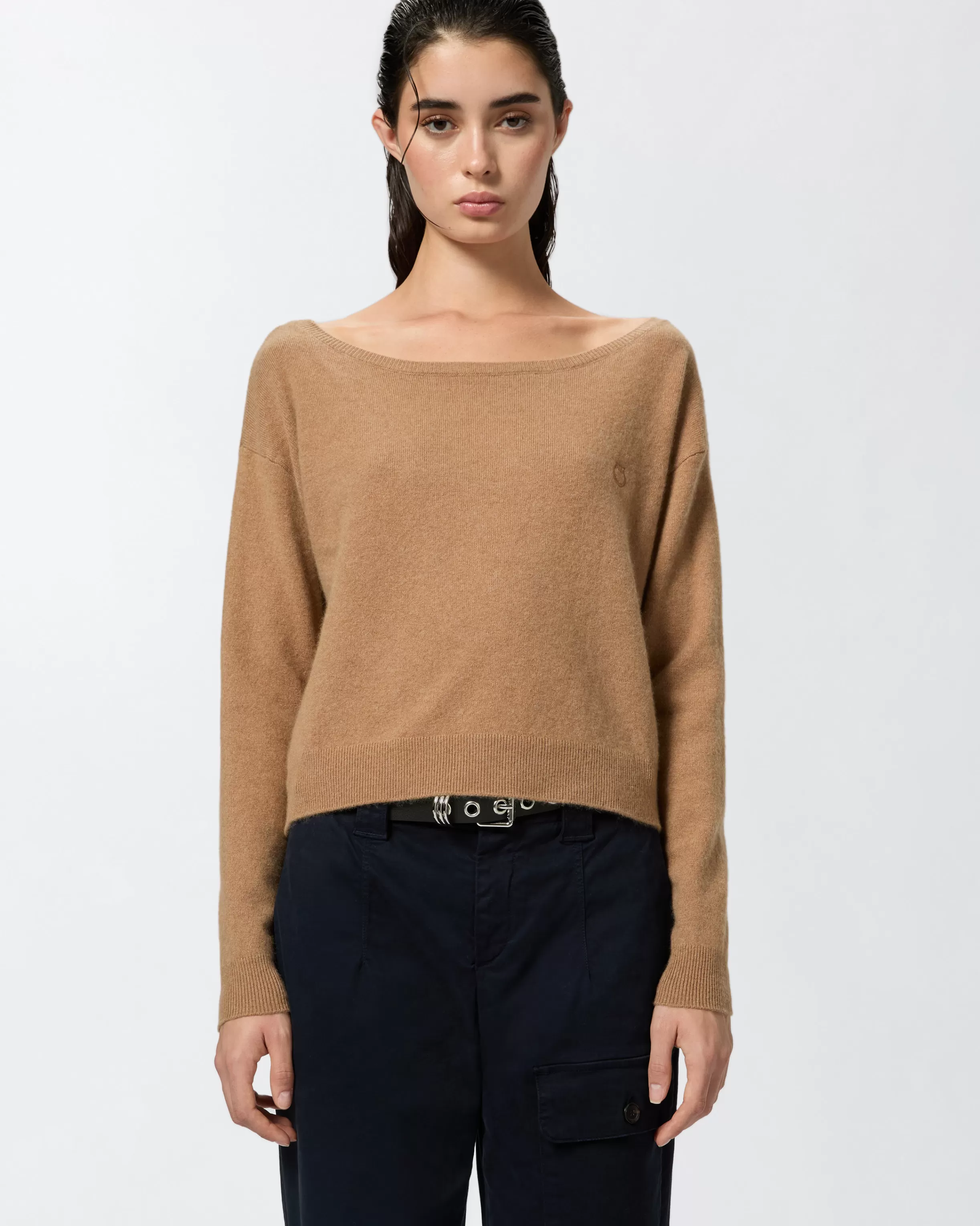 PINKO Cashmere-blend sweater with embroidered logo