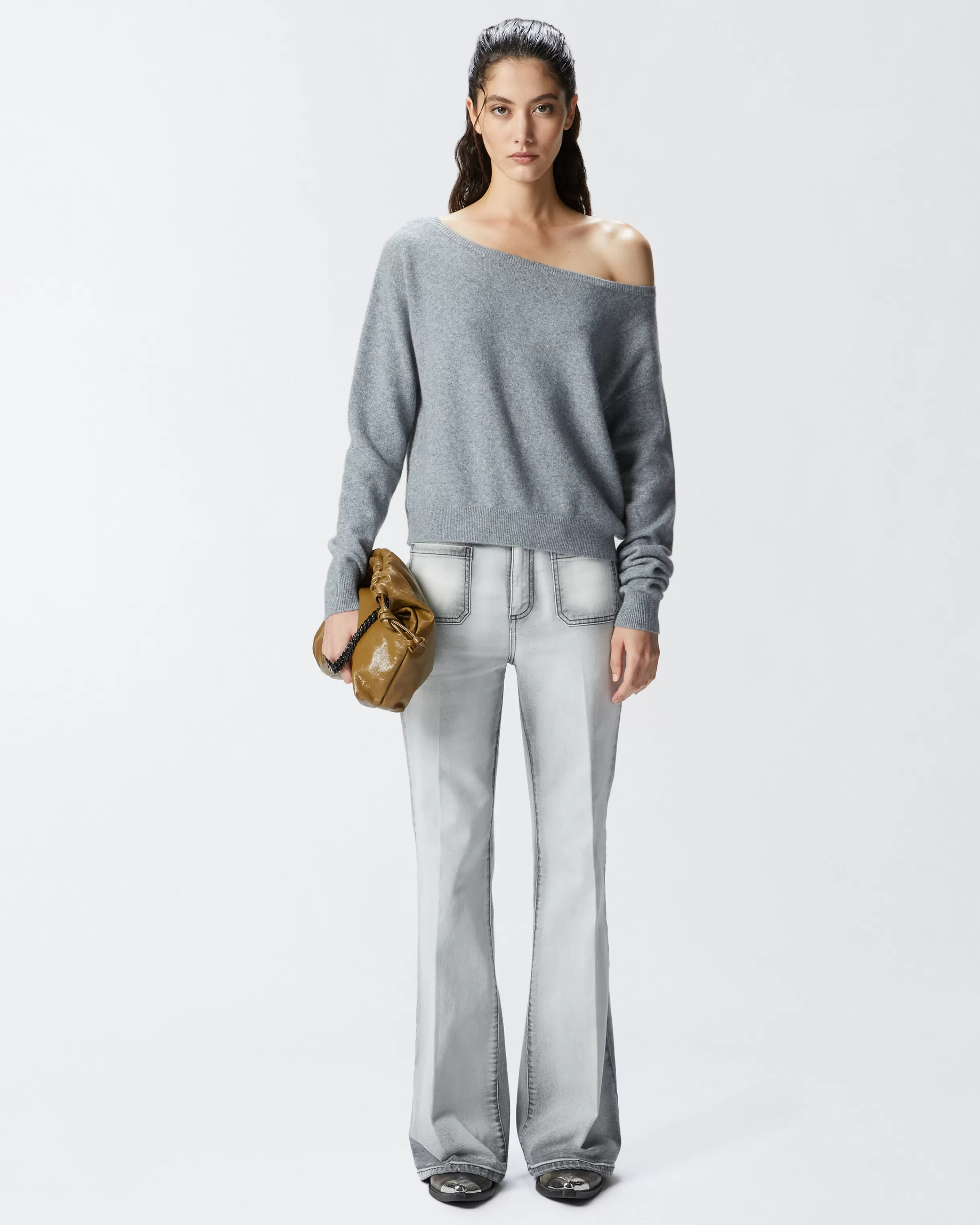 PINKO Cashmere-blend sweater with embroidered logo