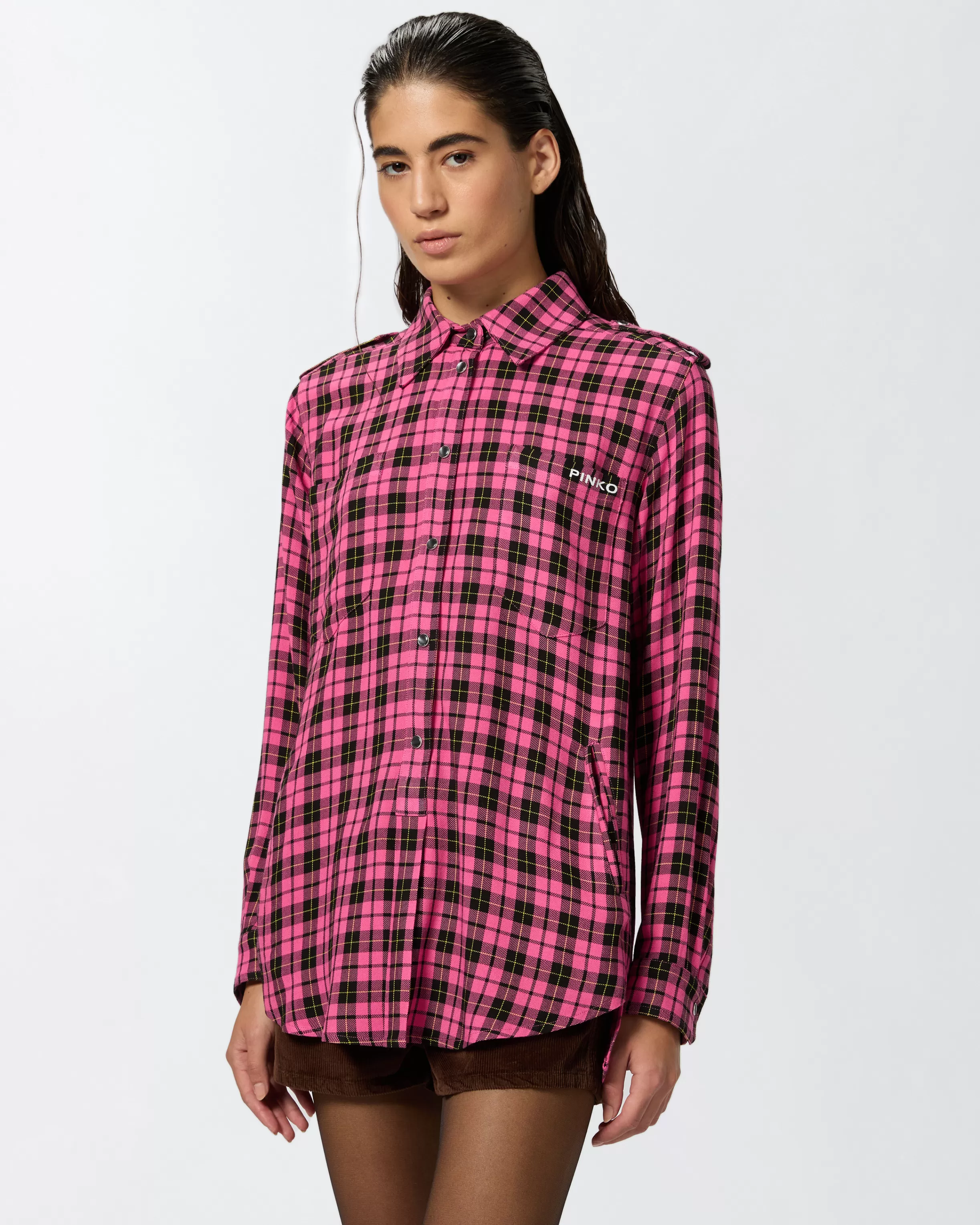 PINKO Classic plaid shirt