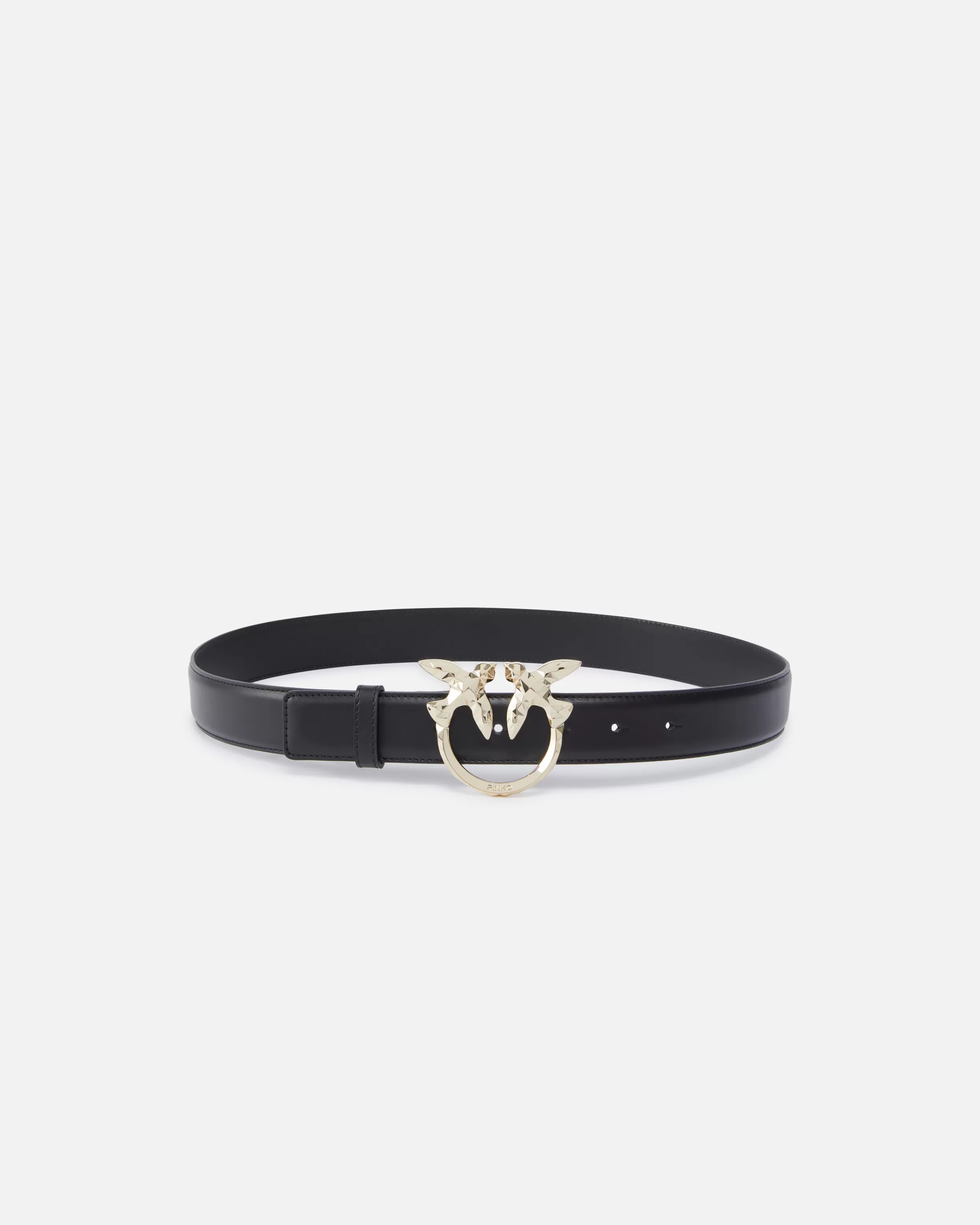 PINKO 3cm leather belt with bird buckle Galleria.