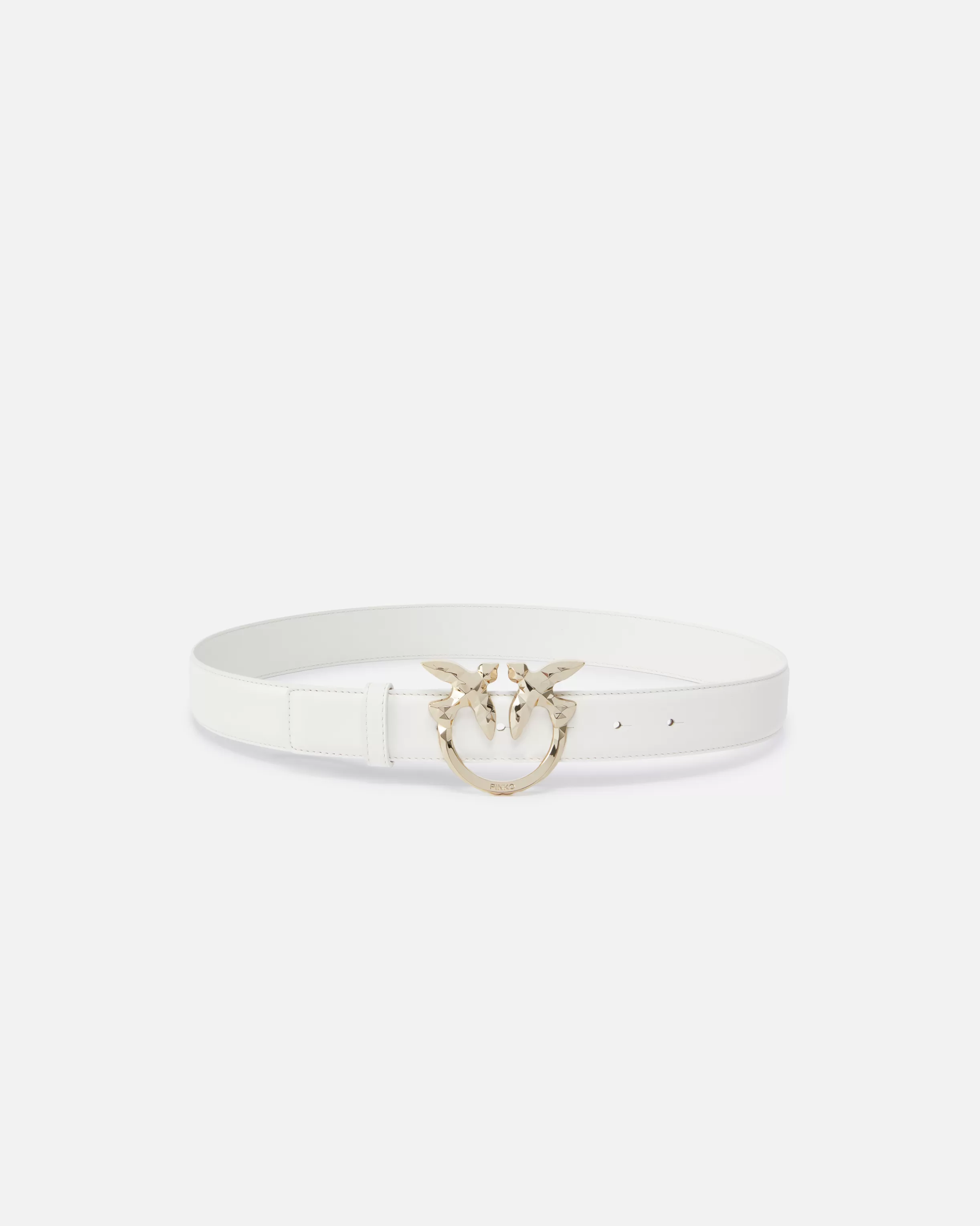 PINKO 3cm leather belt with bird buckle Galleria.