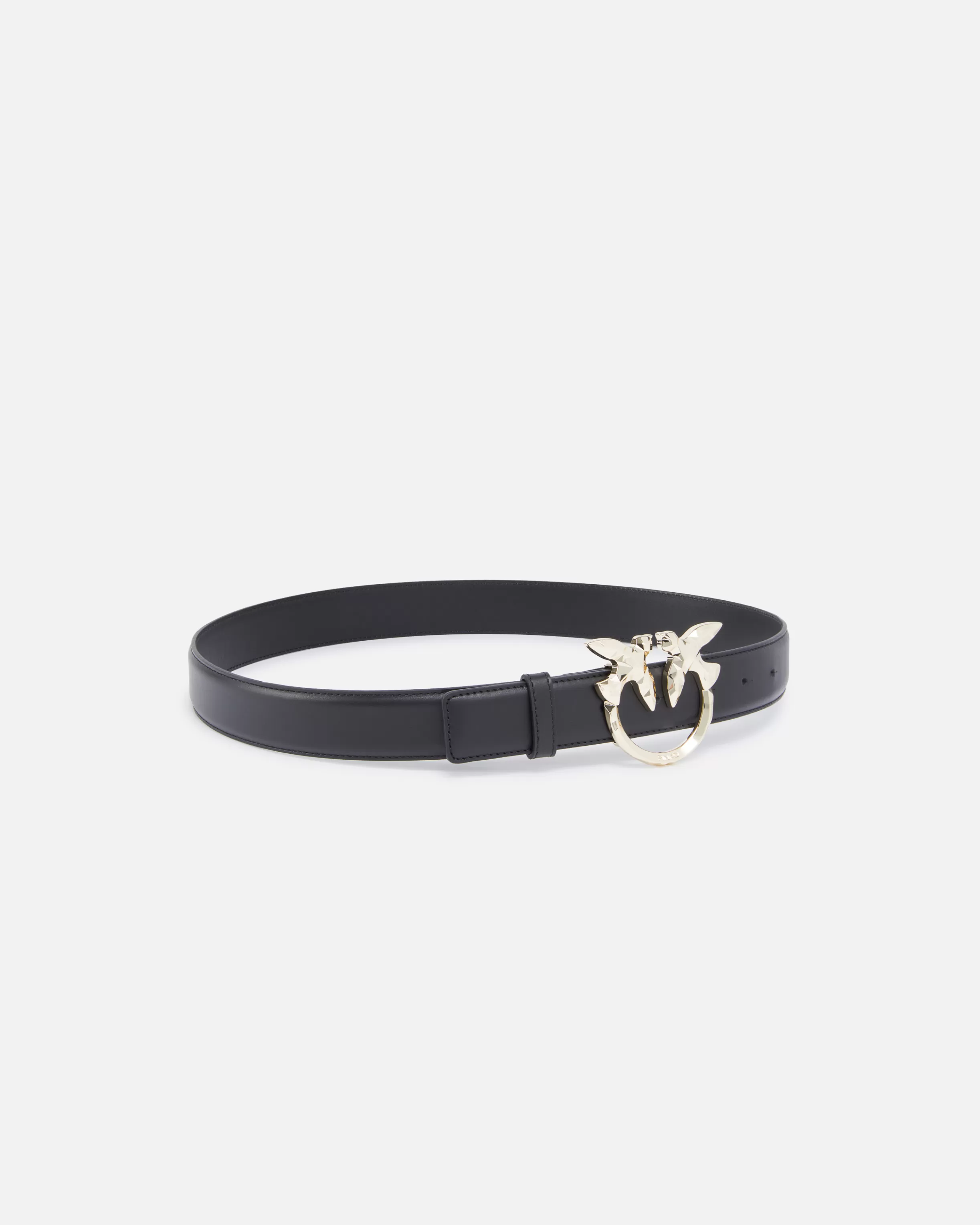 PINKO 3cm leather belt with bird buckle Galleria.