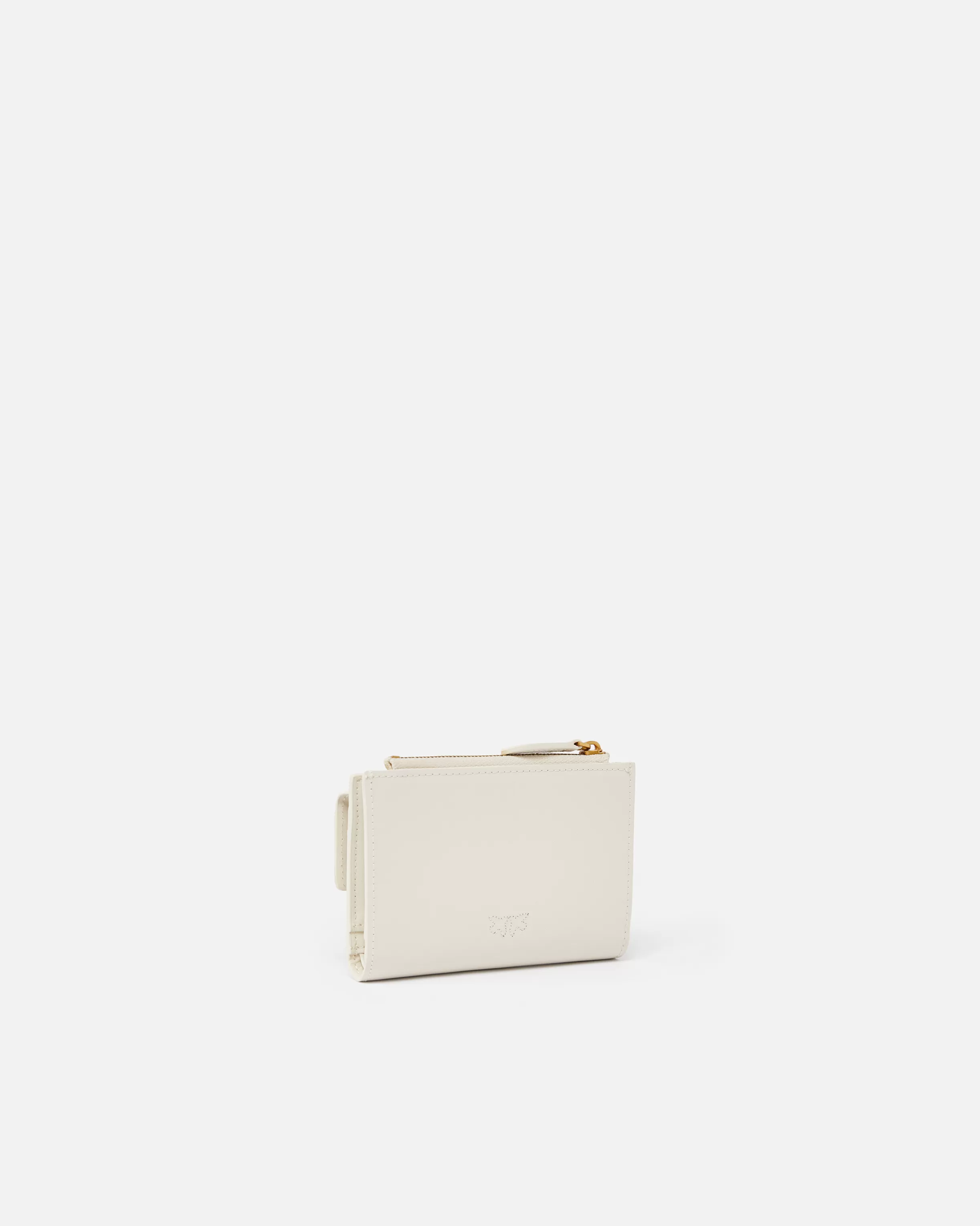 PINKO Compact small wallet in smooth leather with logo