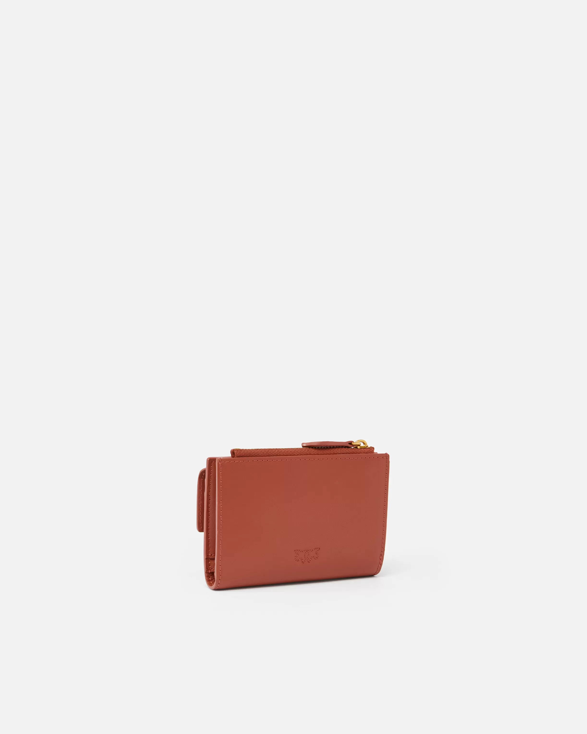 PINKO Compact small wallet in smooth leather with logo