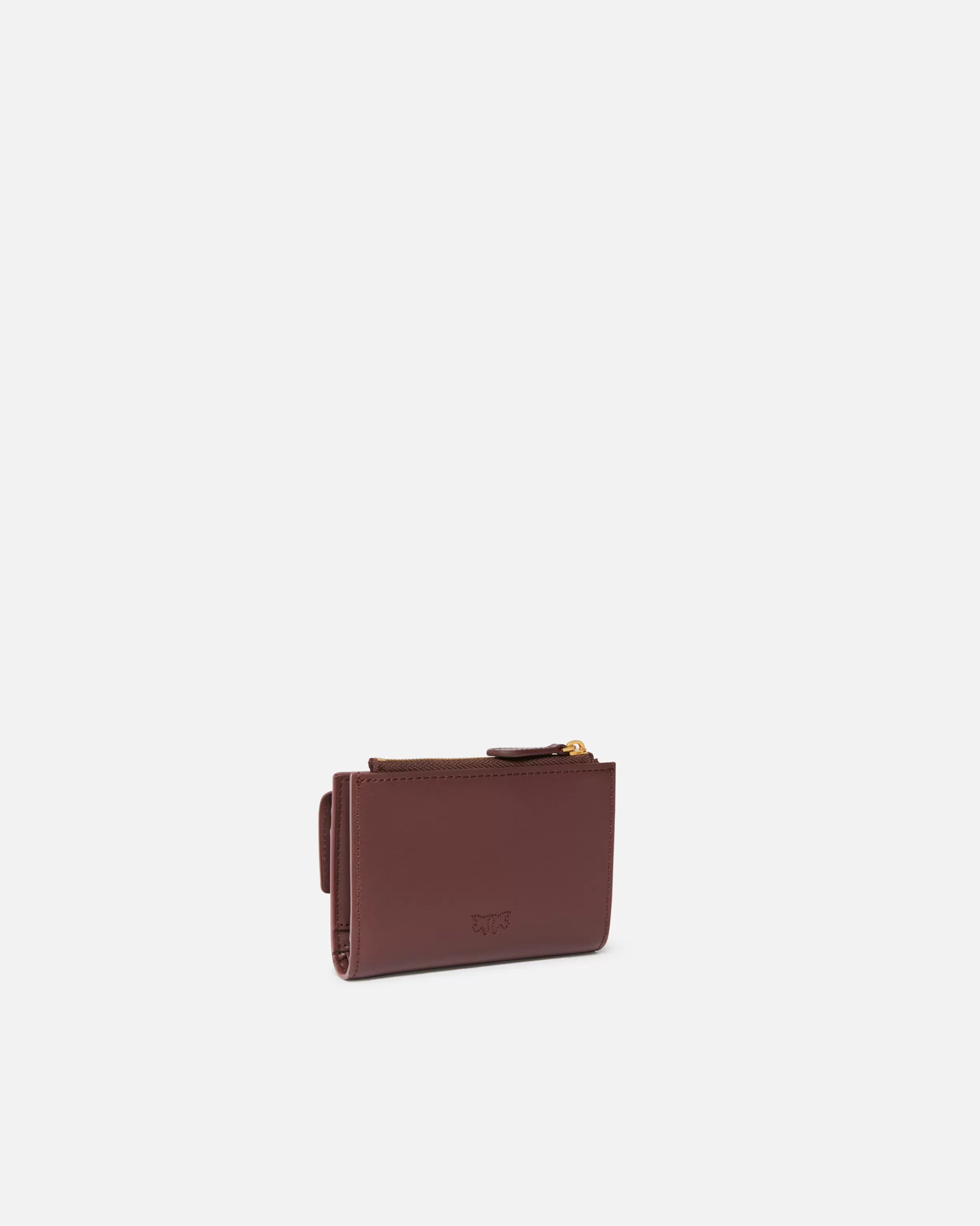 PINKO Compact small wallet in smooth leather with logo