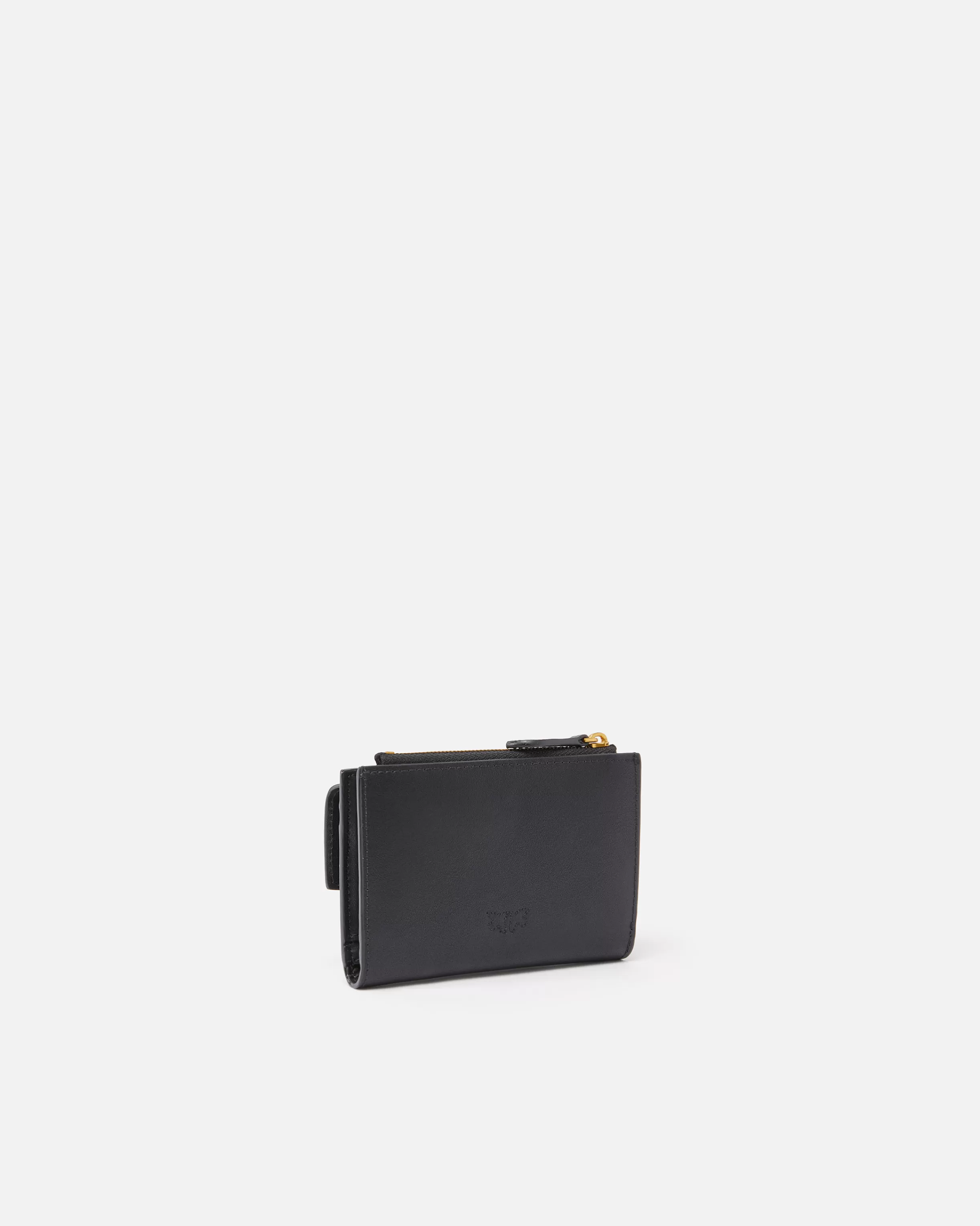 PINKO Compact small wallet in smooth leather with logo