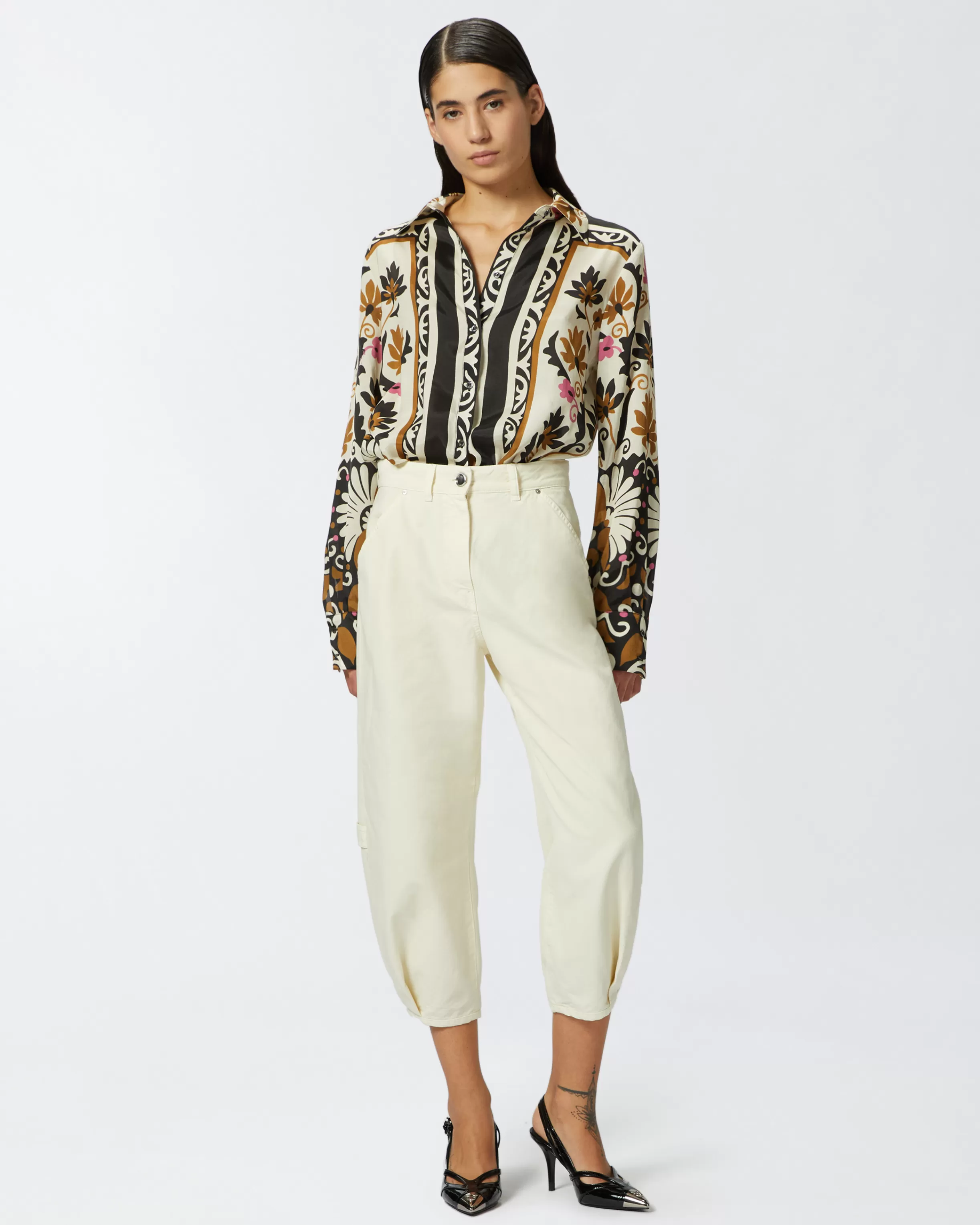 PINKO Cotton canvas balloon trousers