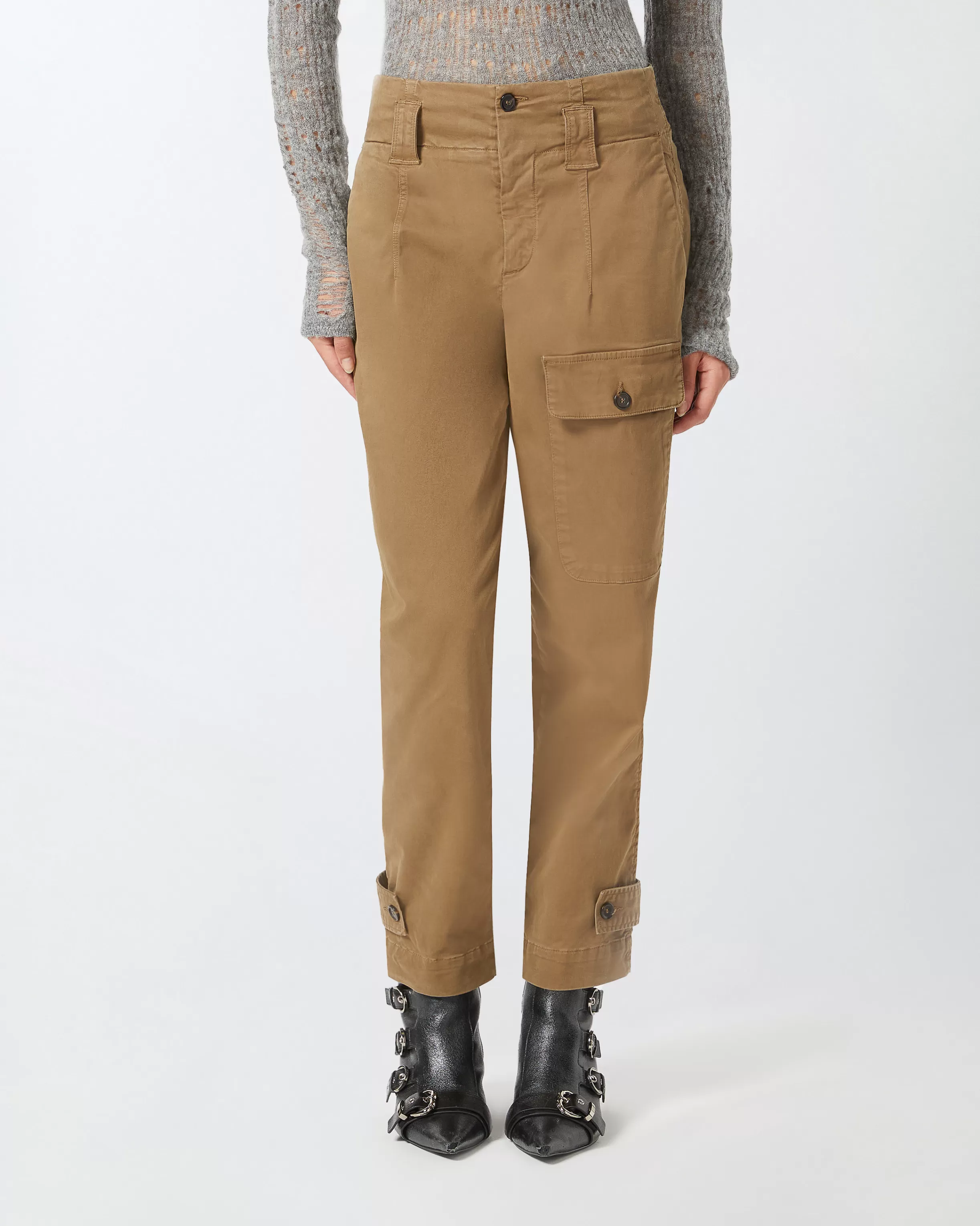 PINKO Cotton cargo trousers with pockets