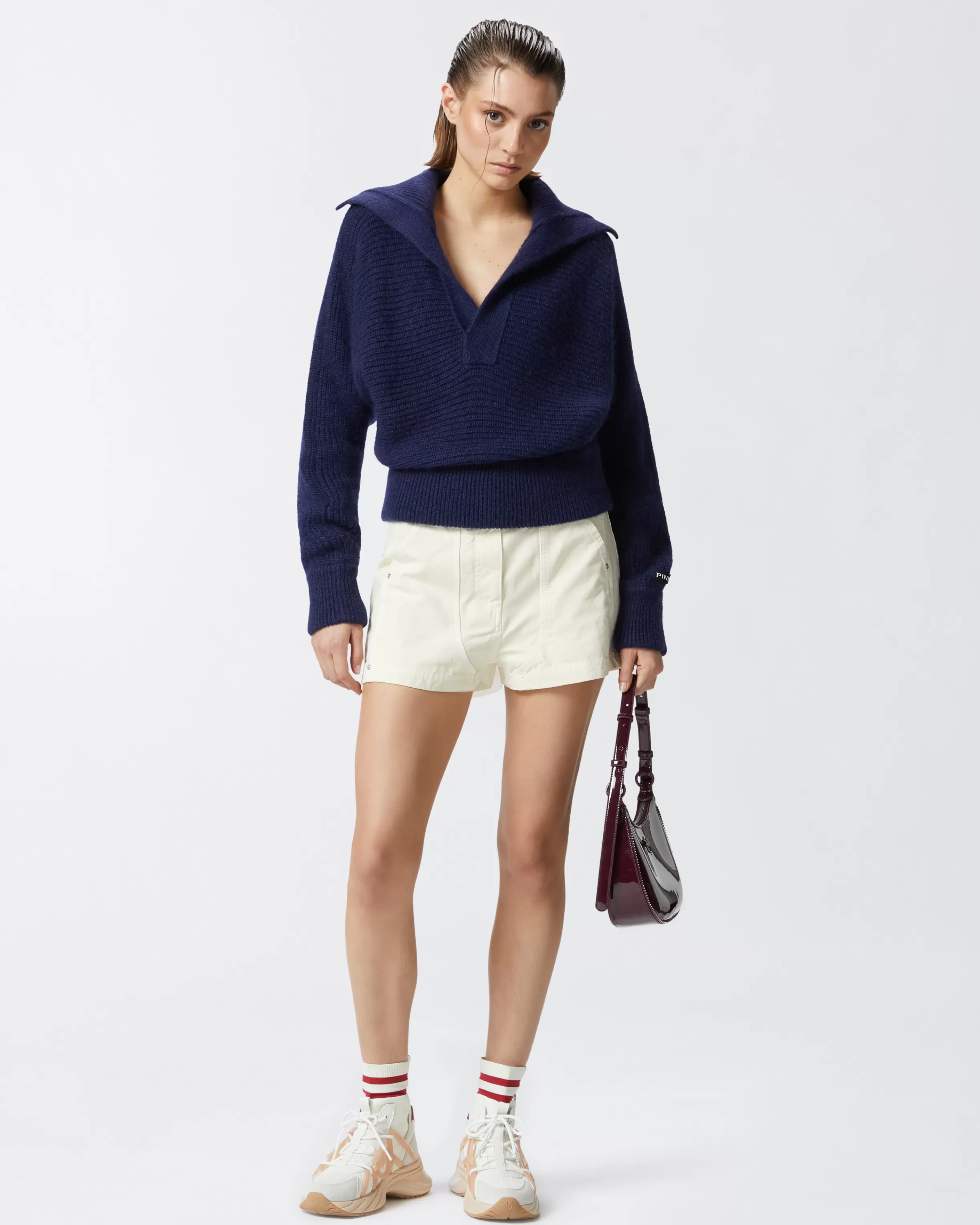 PINKO Cotton shorts with pockets