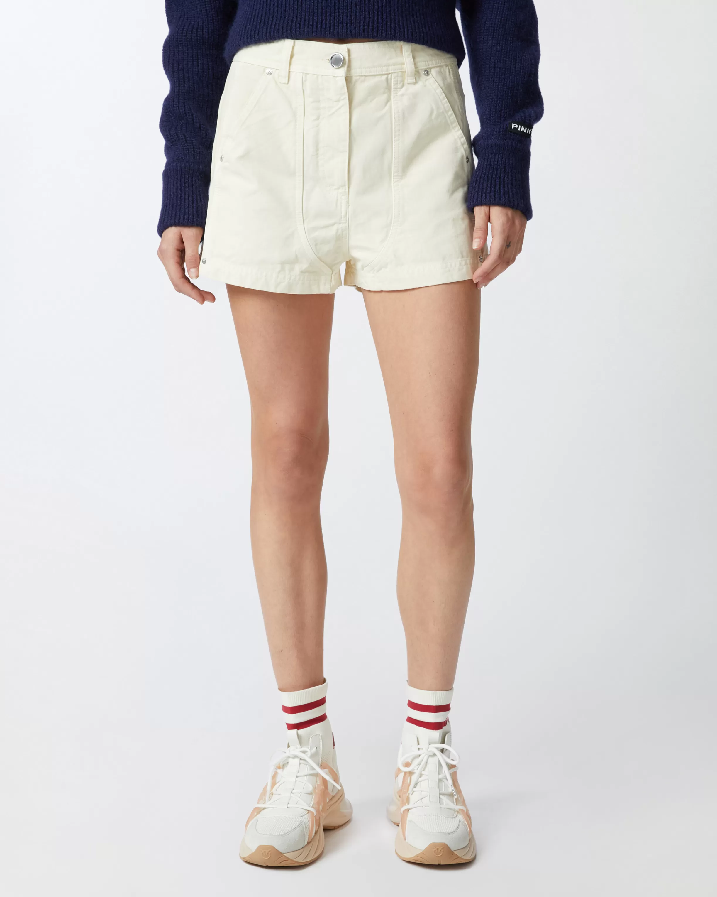 PINKO Cotton shorts with pockets