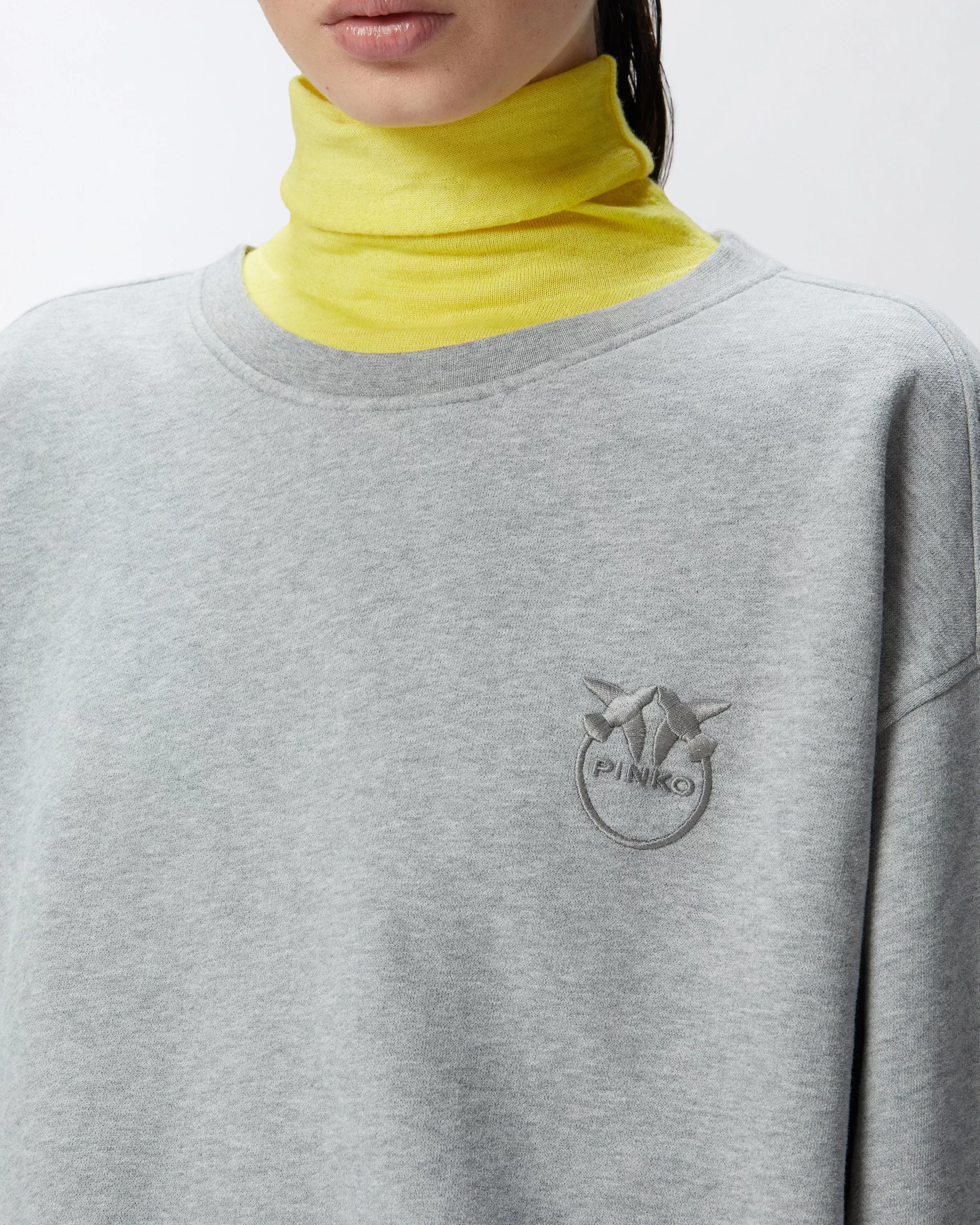 PINKO Crew-neck sweatshirt with embroidered logo