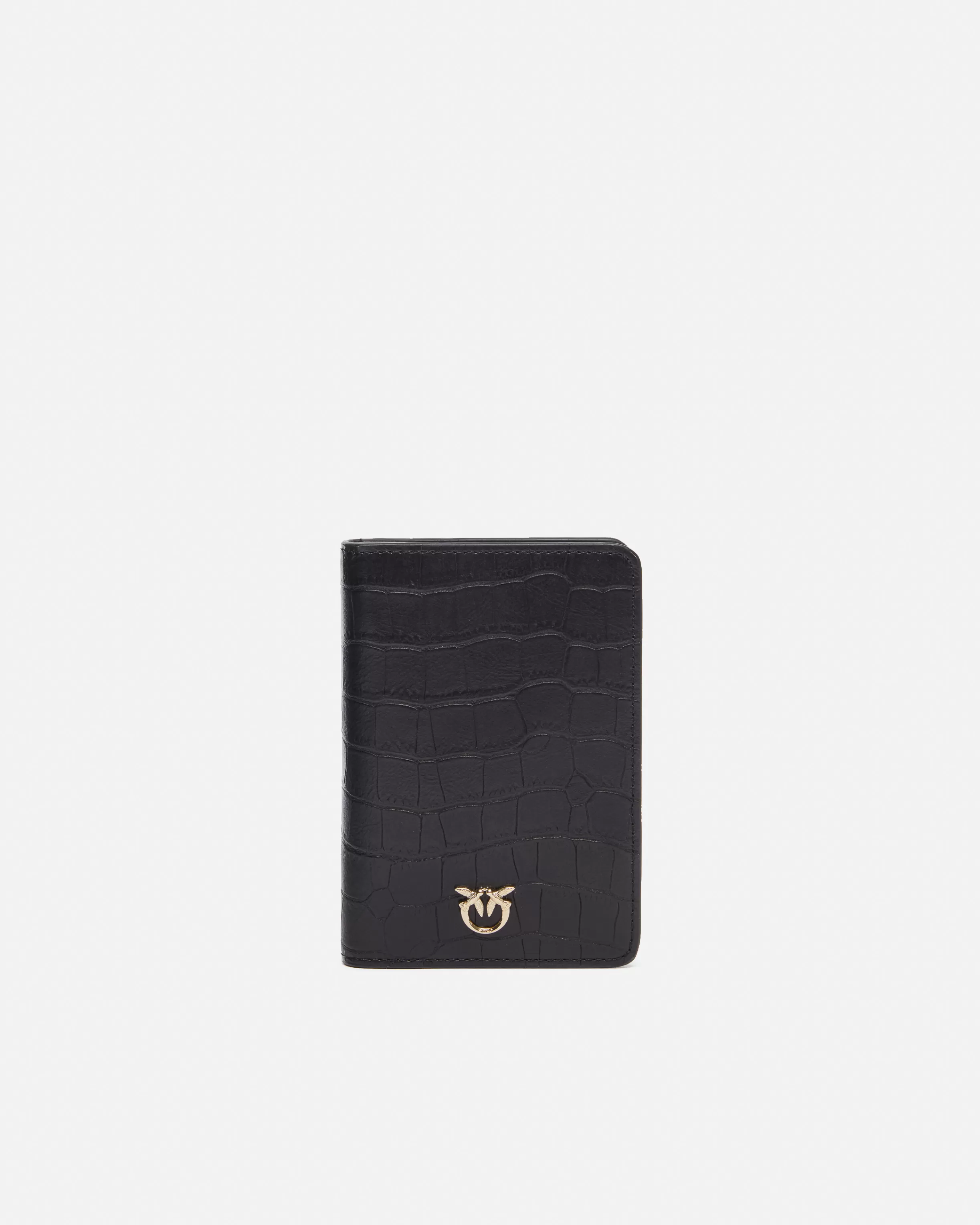 PINKO Crocodile print leather passport holder Galleria.