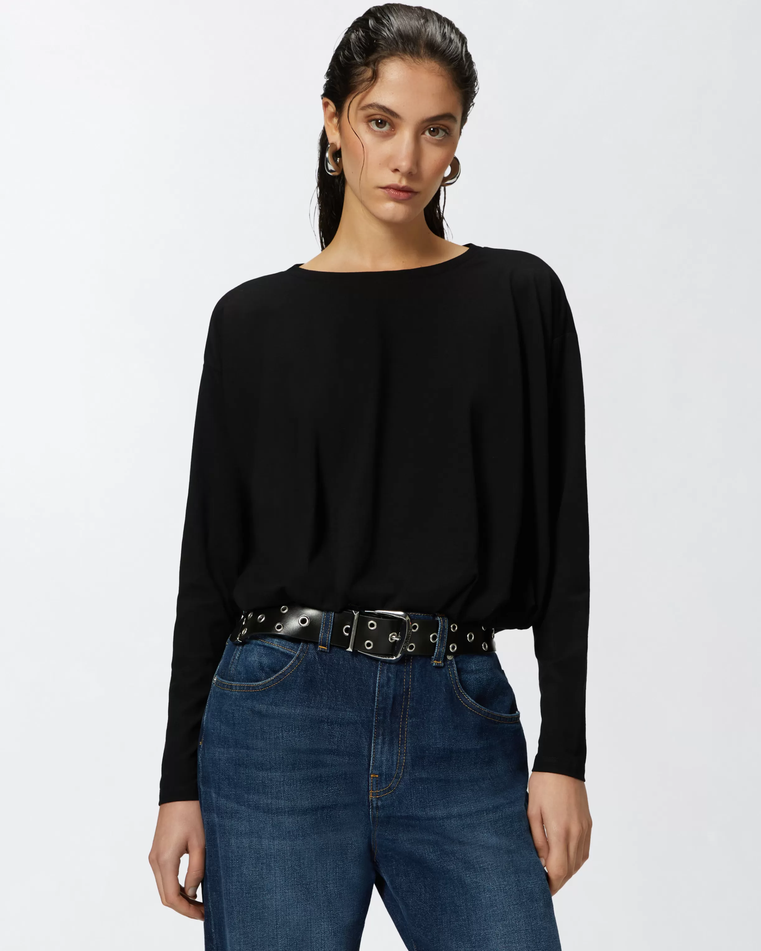 PINKO Draped flowing jersey sweater