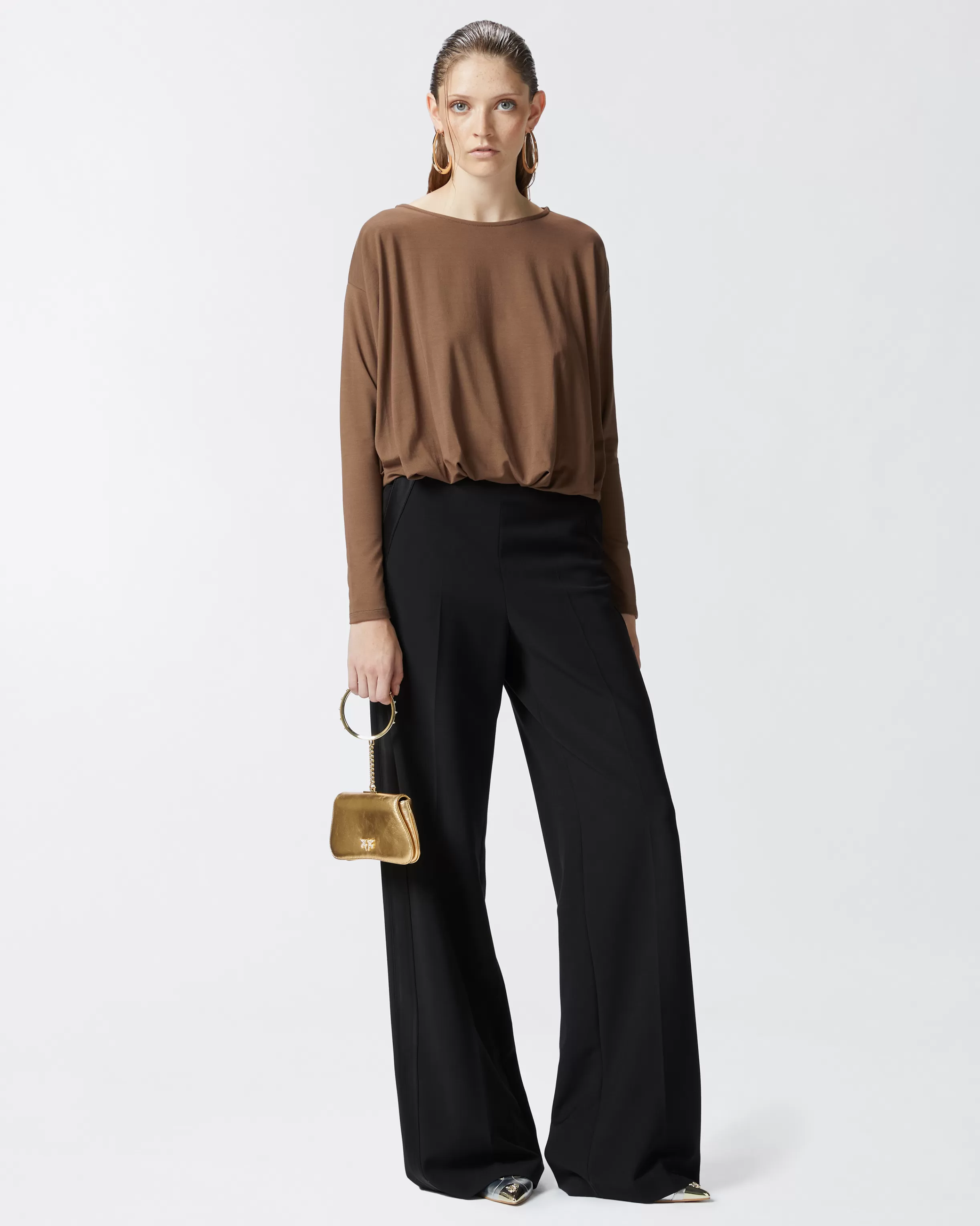 PINKO Draped flowing jersey sweater