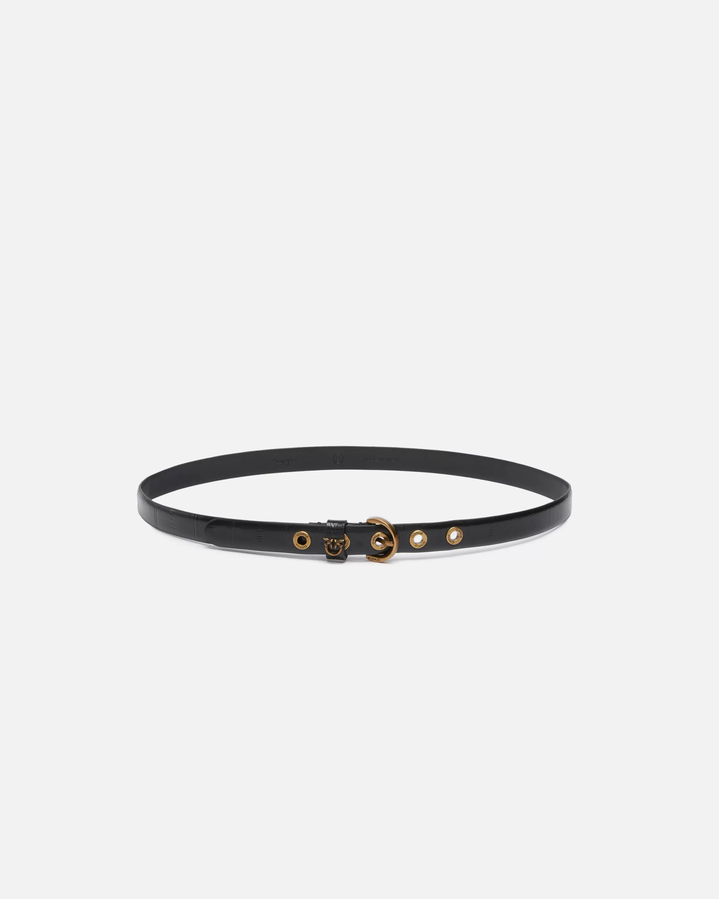 PINKO Eel-print belt, 2cm