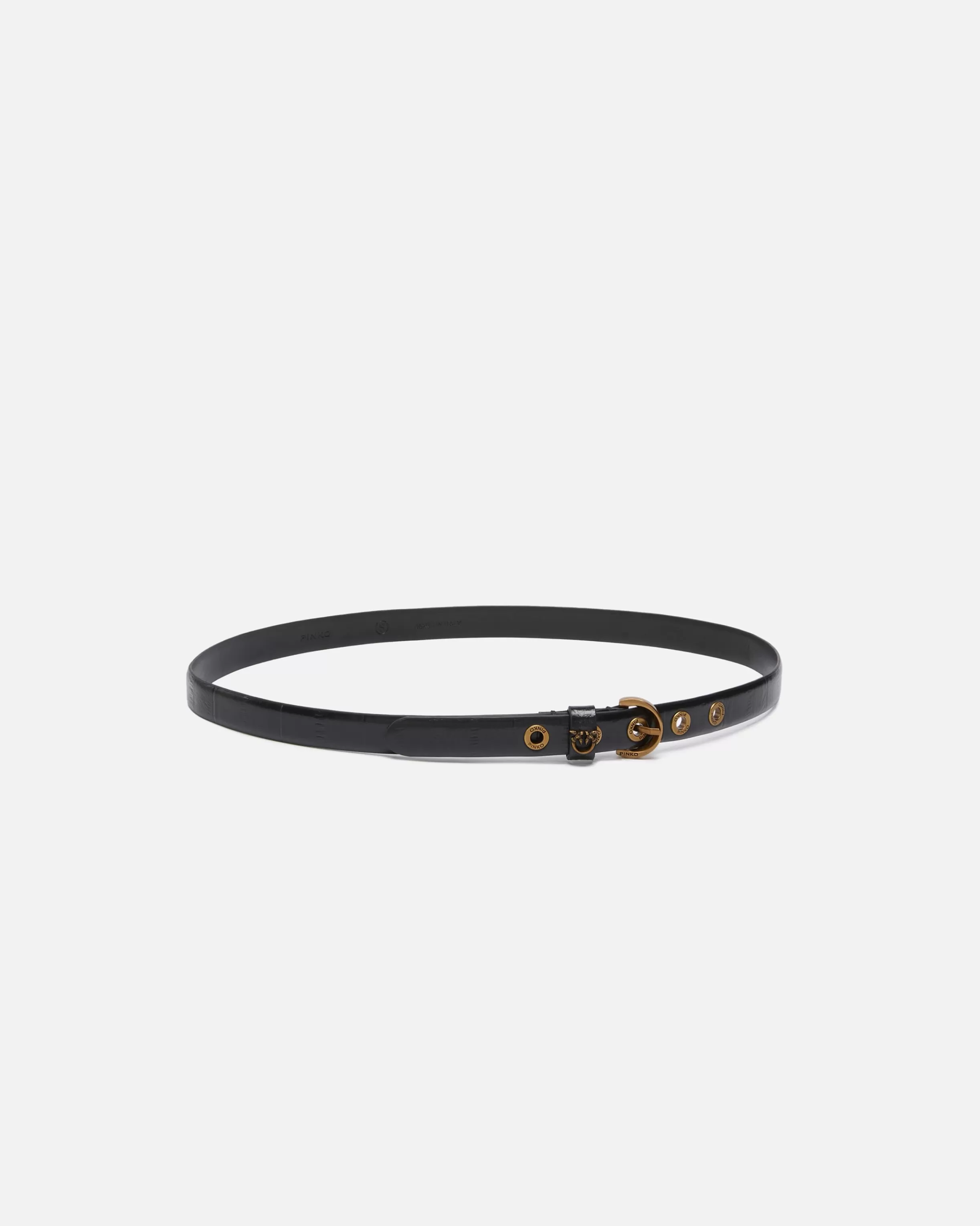 PINKO Eel-print belt, 2cm