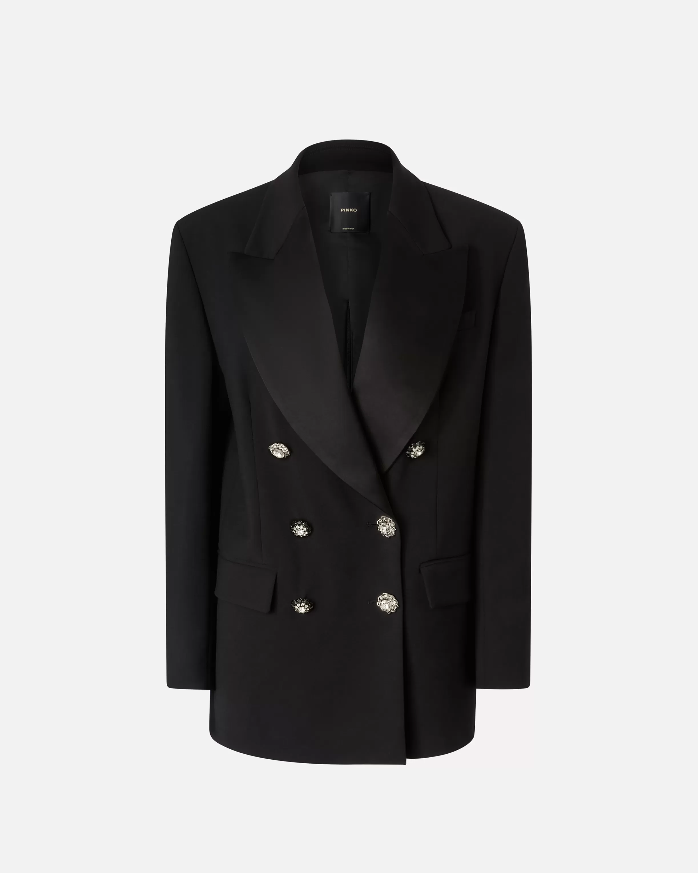 PINKO Elegant blazer with pin and jewel buttons