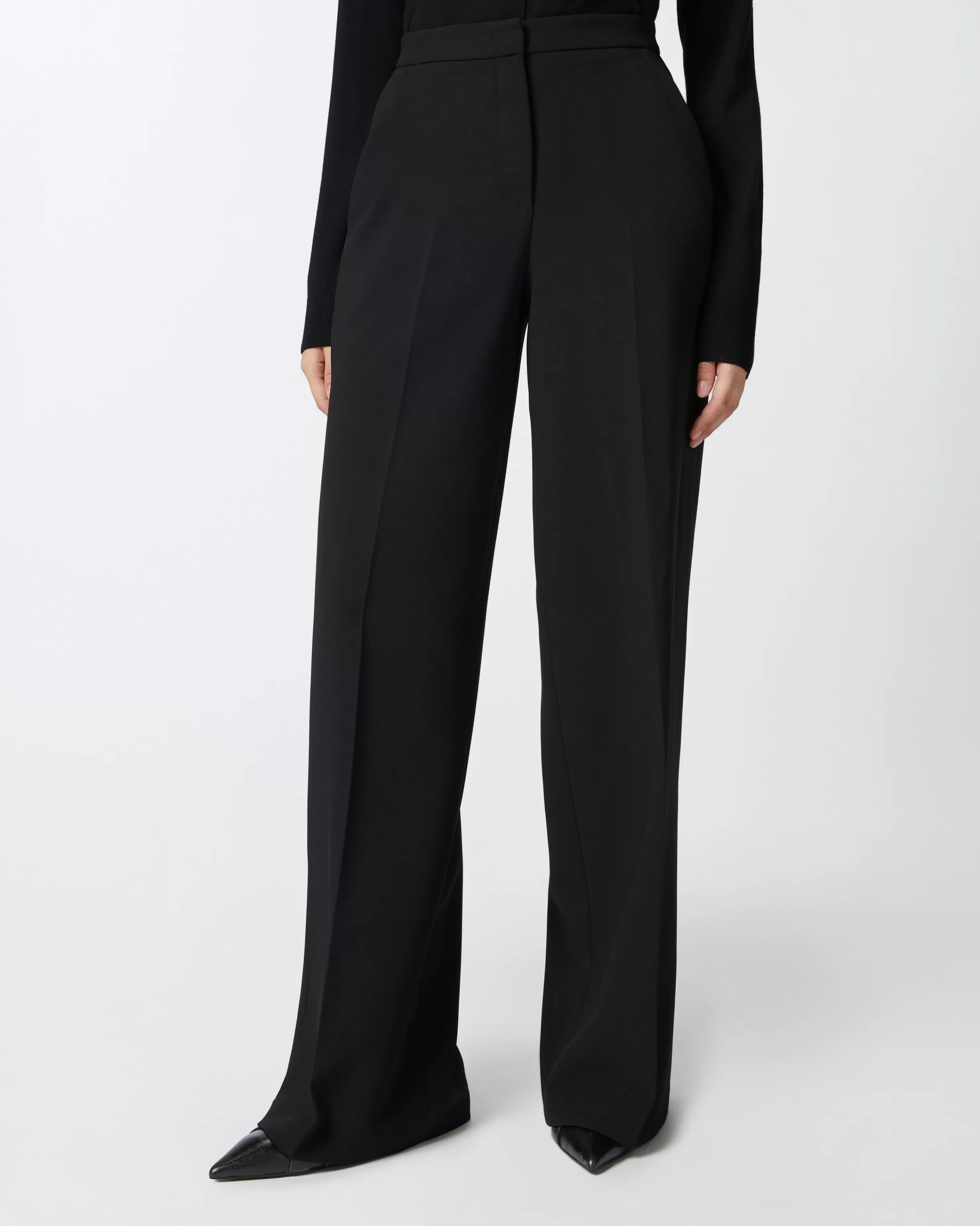 PINKO Elegant palazzo trousers in crepe