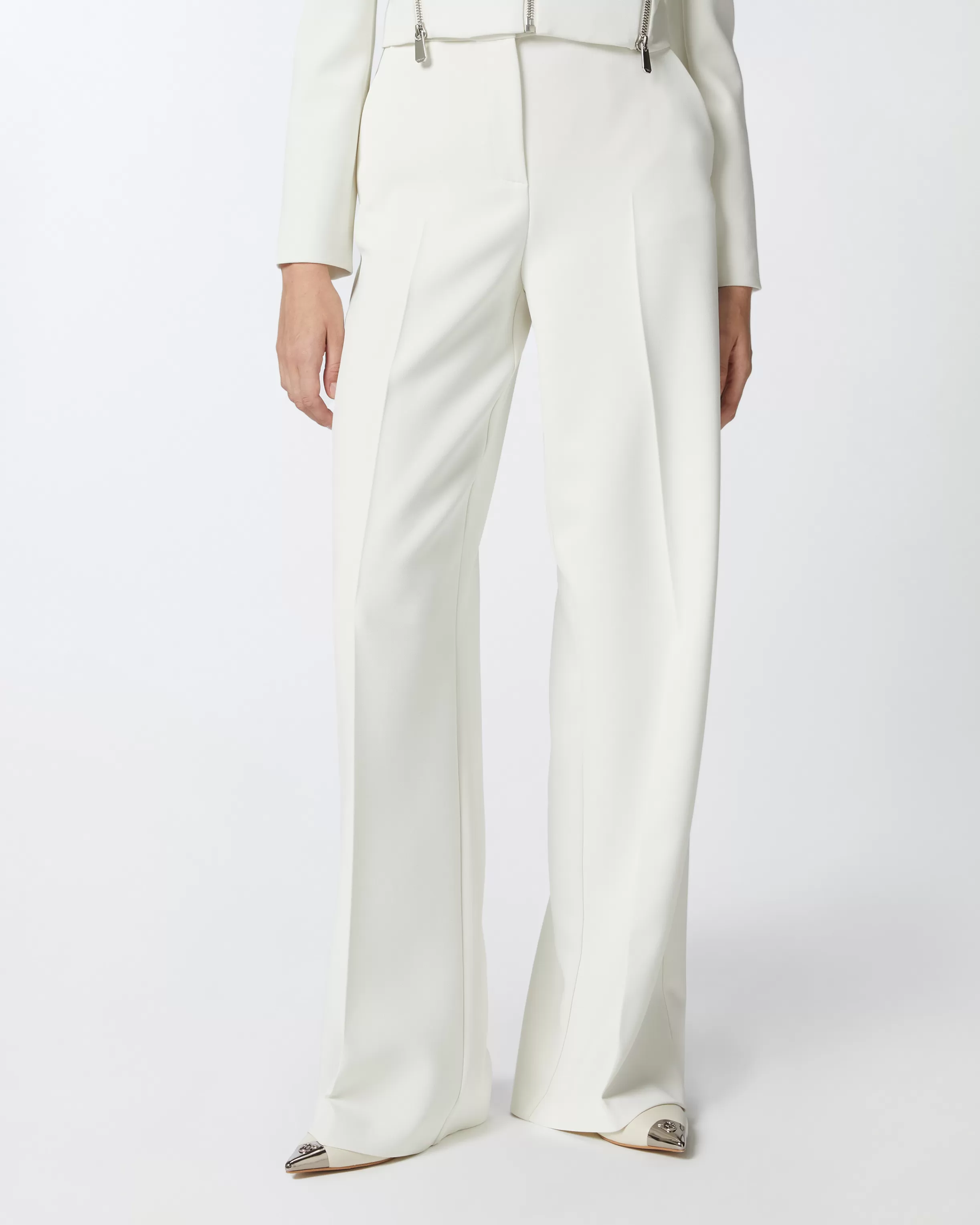 PINKO Elegant palazzo trousers in crepe