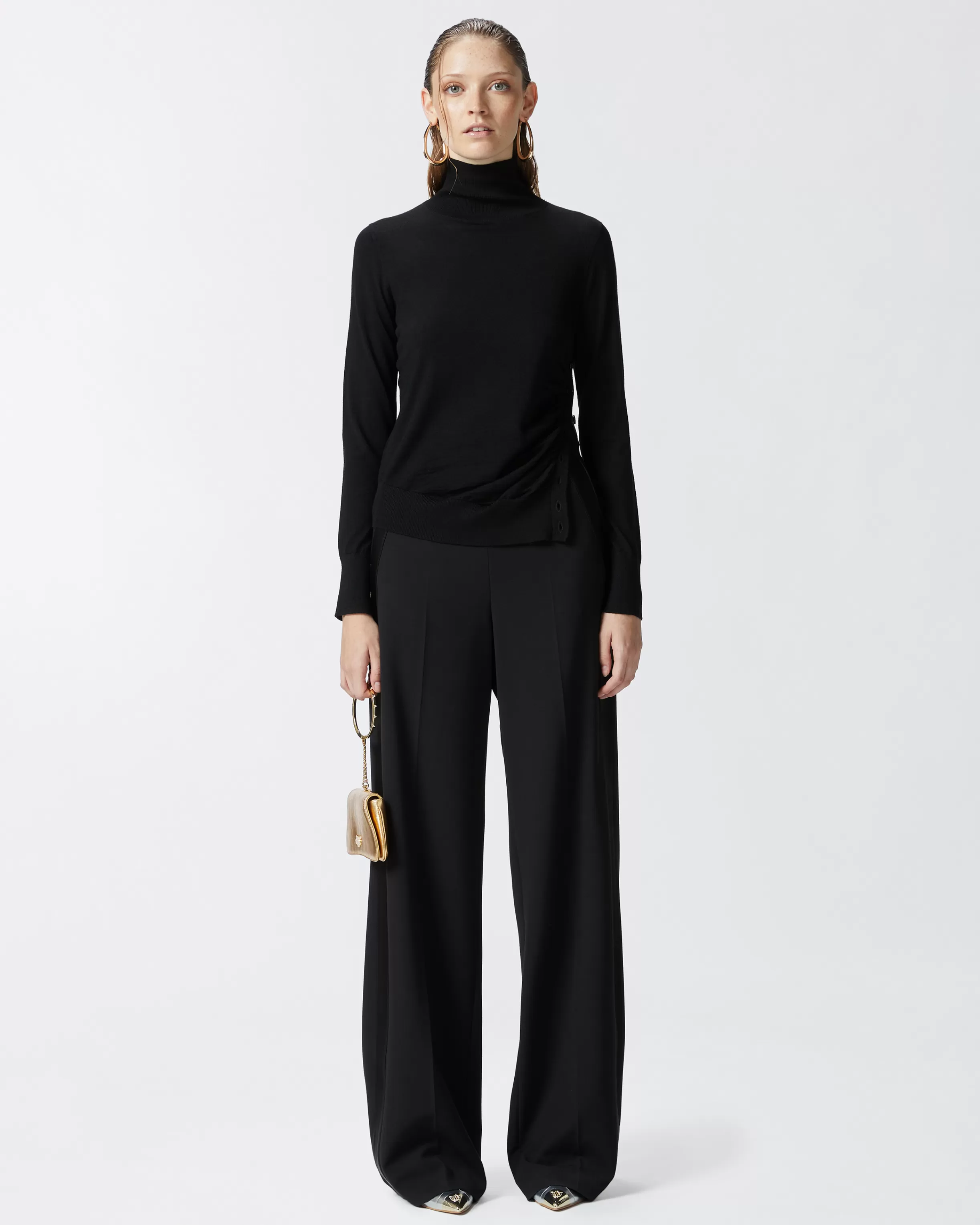 PINKO Elegant trousers with shiny side band