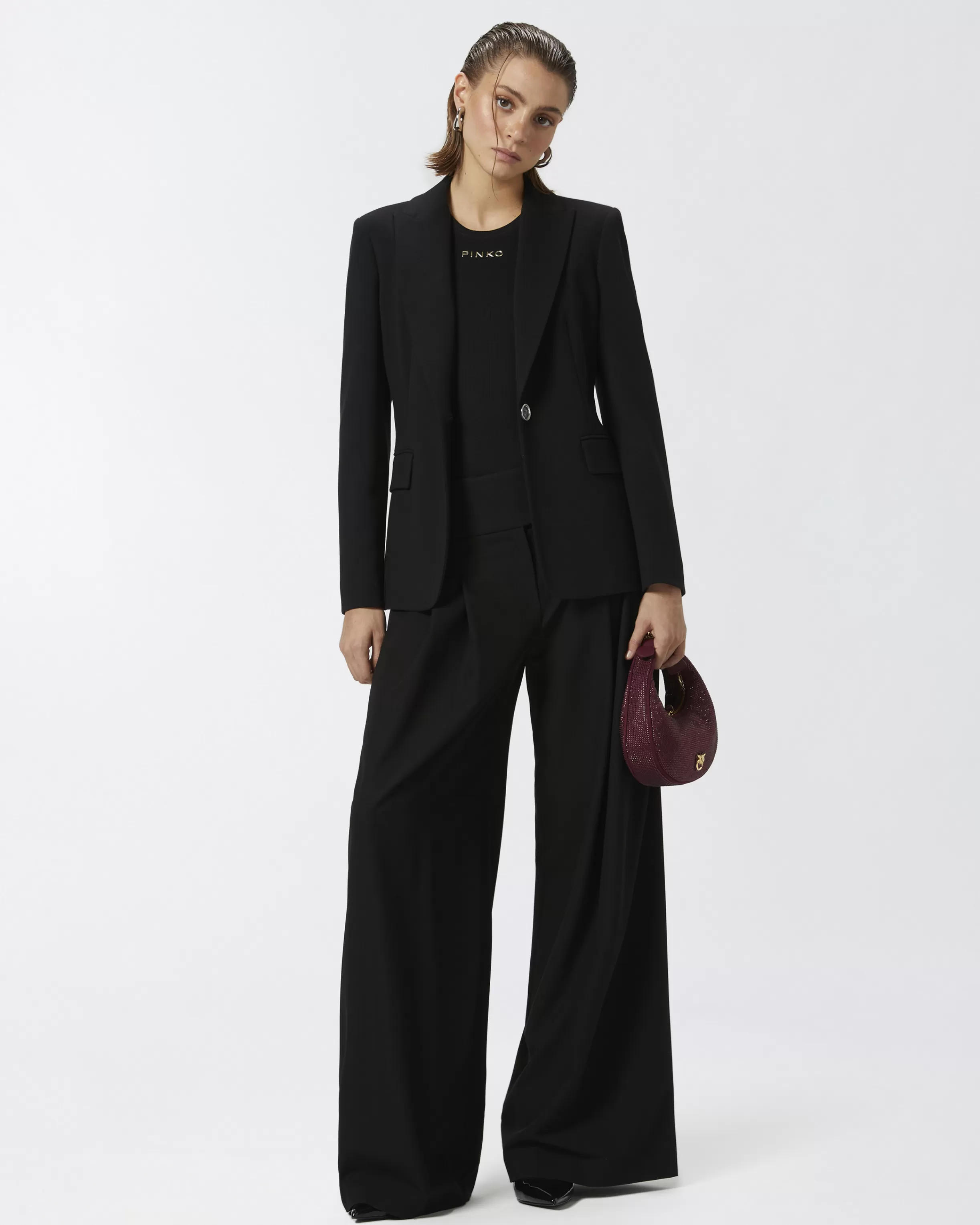 PINKO Elegant wide-leg trousers with darts