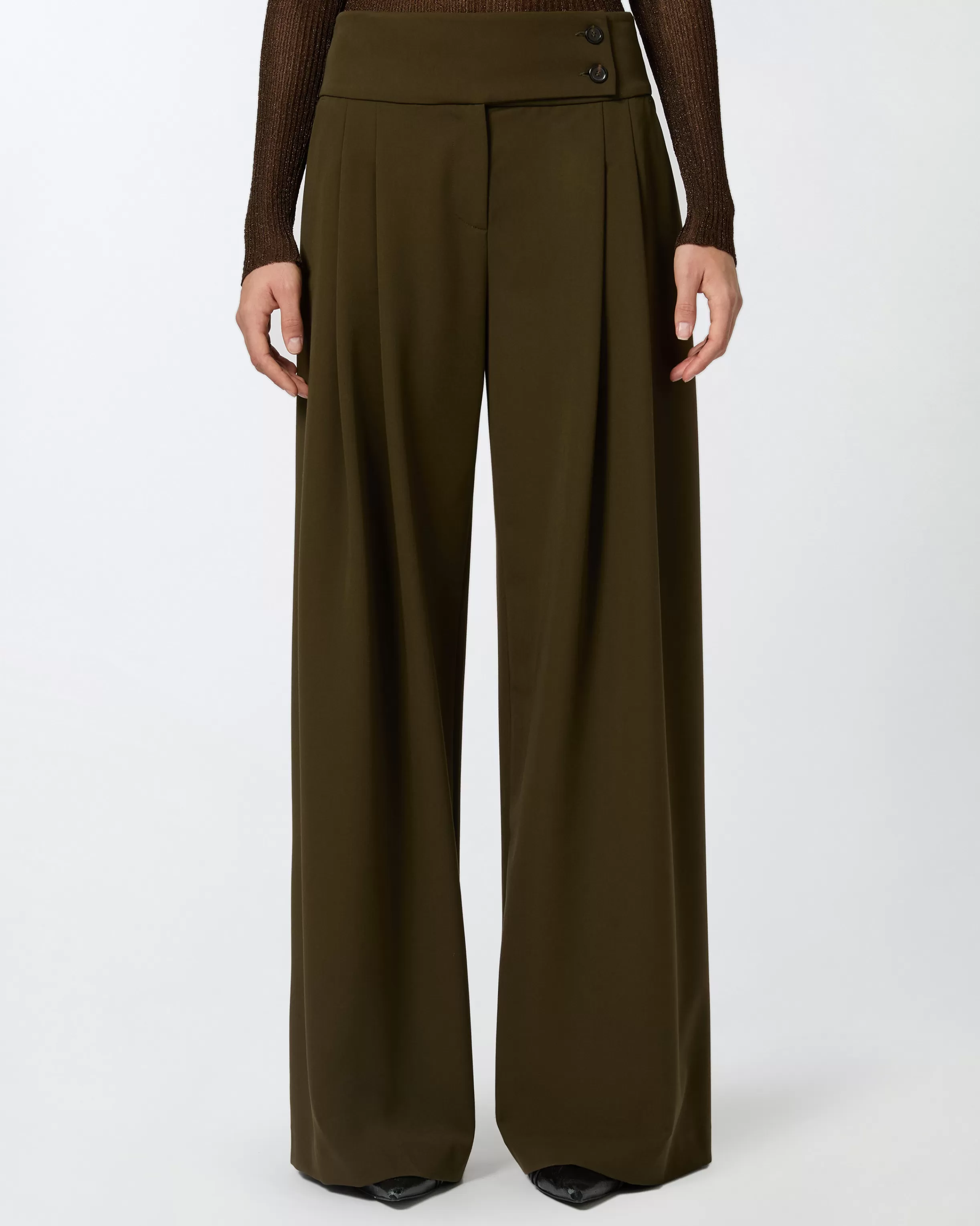 PINKO Elegant wide-leg trousers with darts