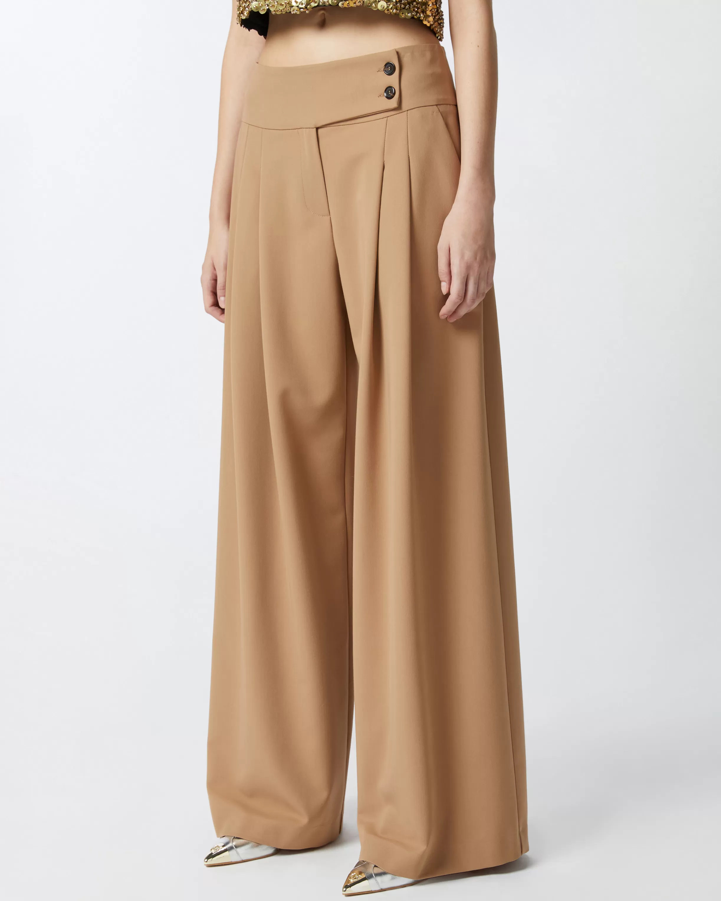 PINKO Elegant wide-leg trousers with darts