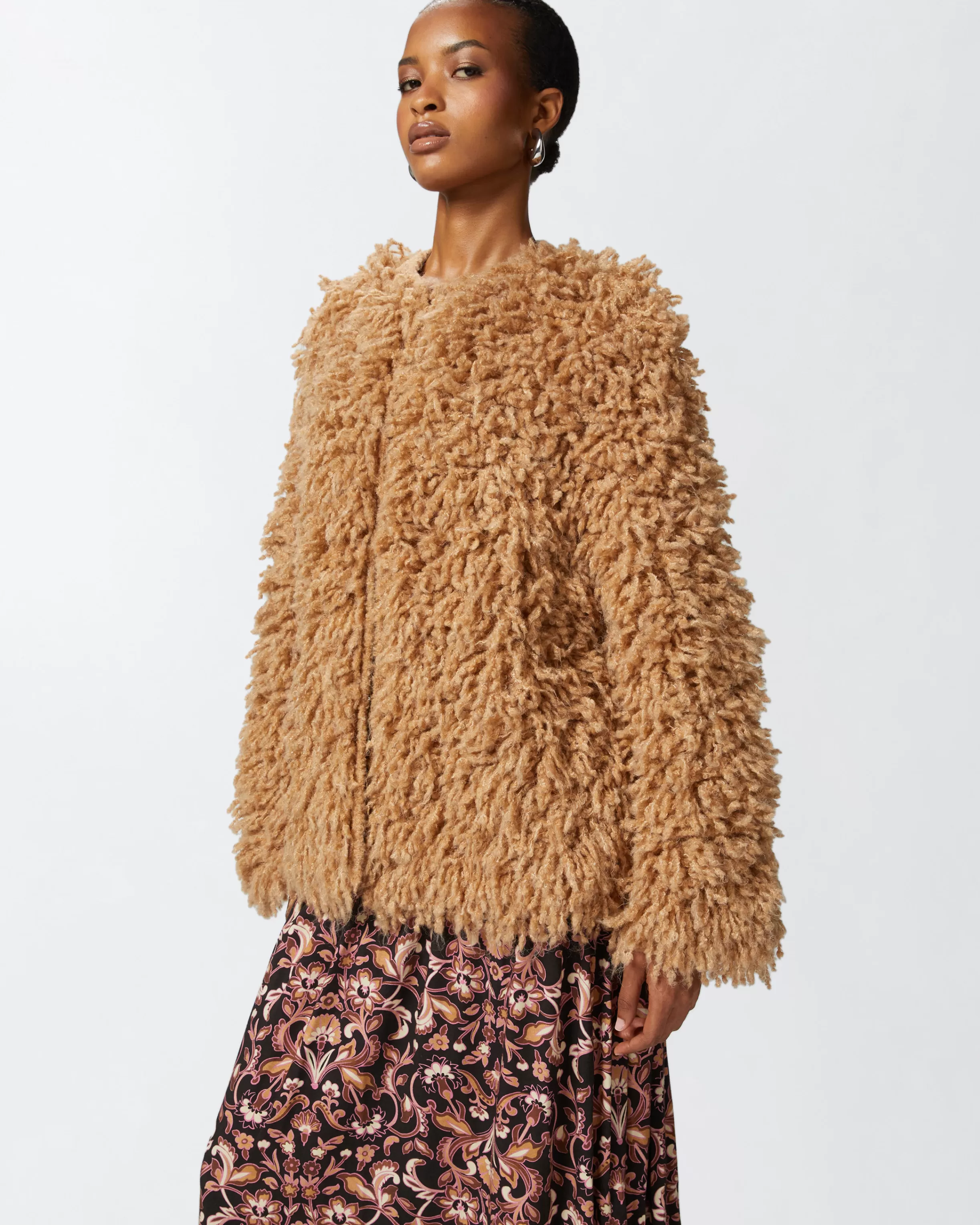 PINKO Faux fur coat