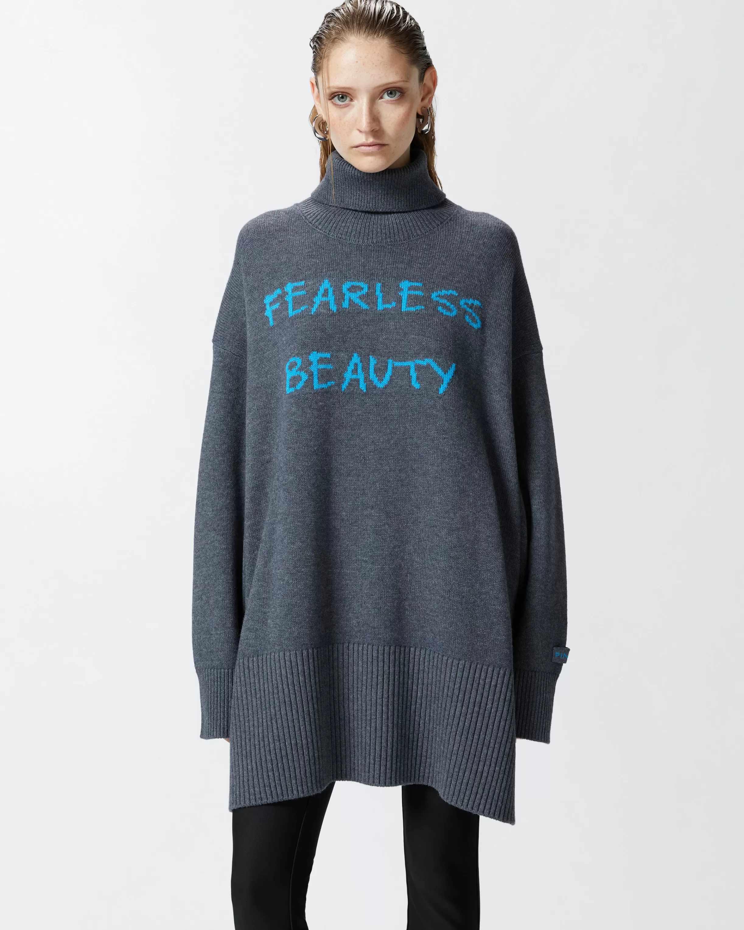 PINKO Fearless Beauty long wool sweater