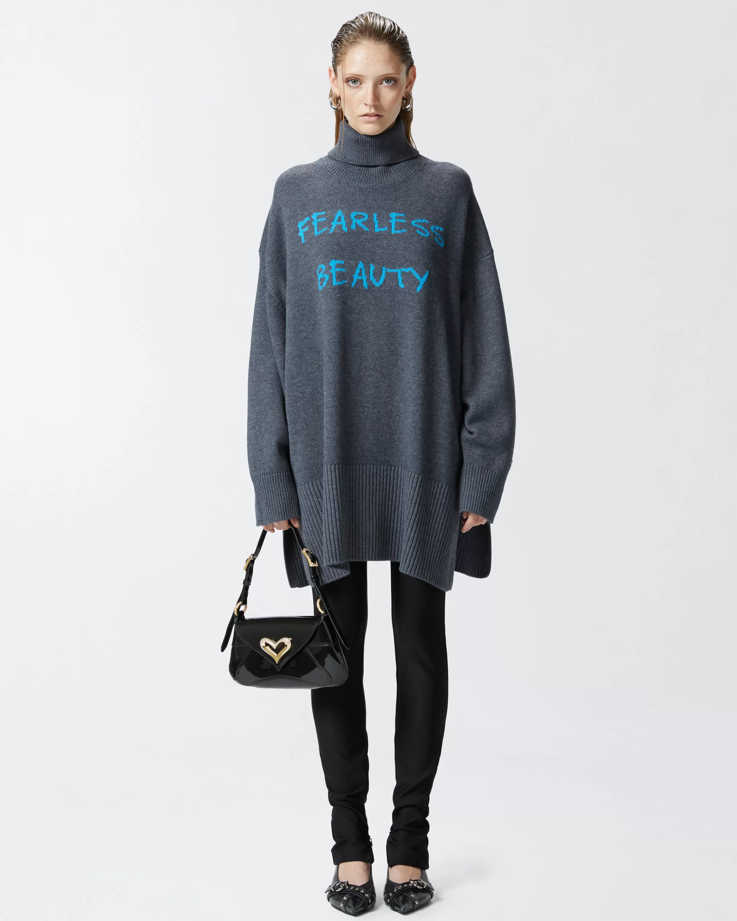 PINKO Fearless Beauty long wool sweater