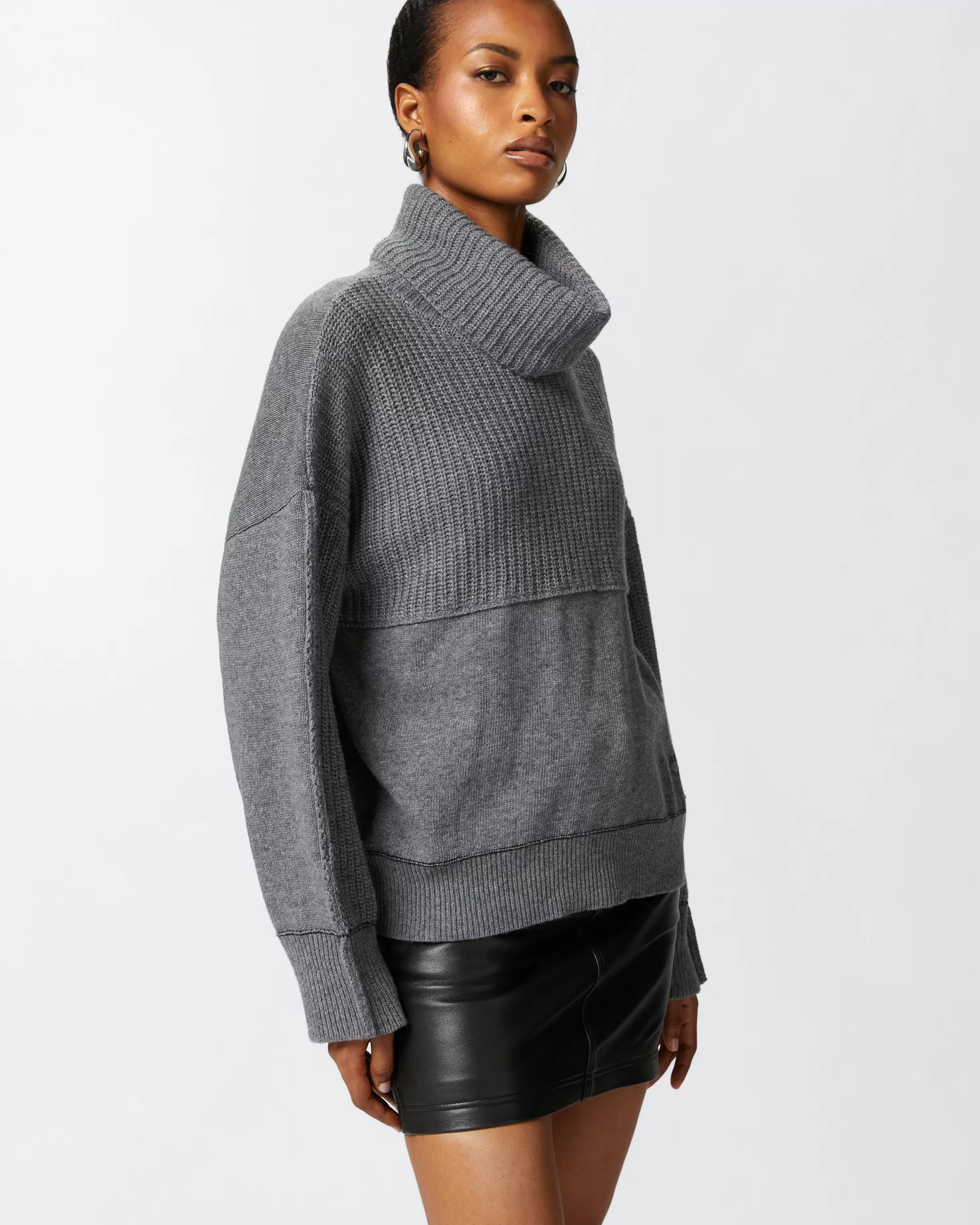 PINKO Fine wool and cashmere turtleneck jumper