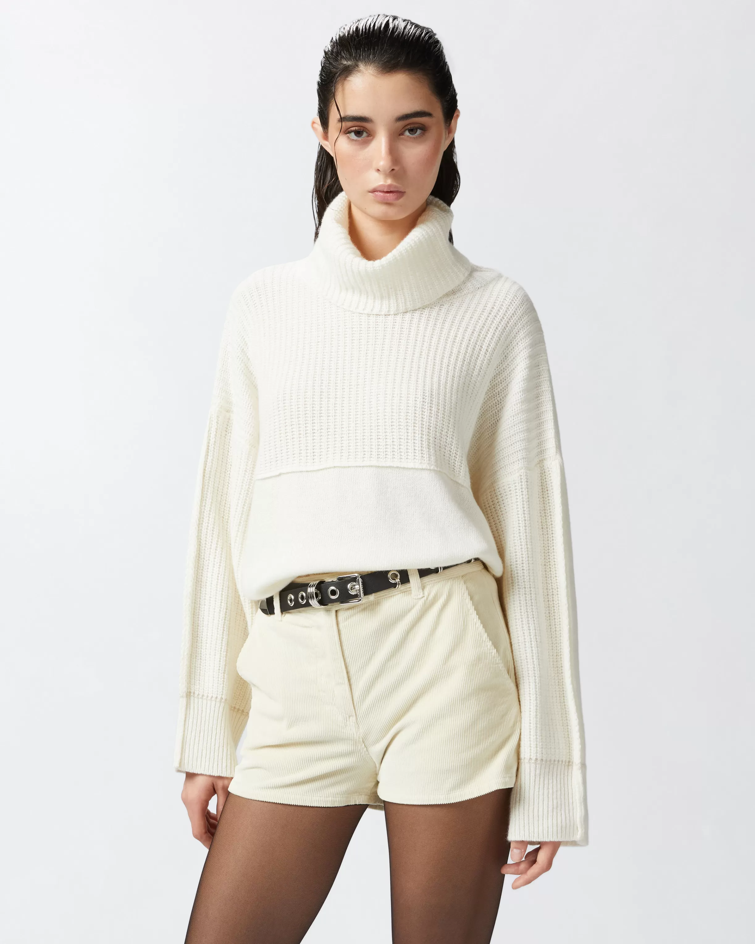 PINKO Fine wool and cashmere turtleneck jumper