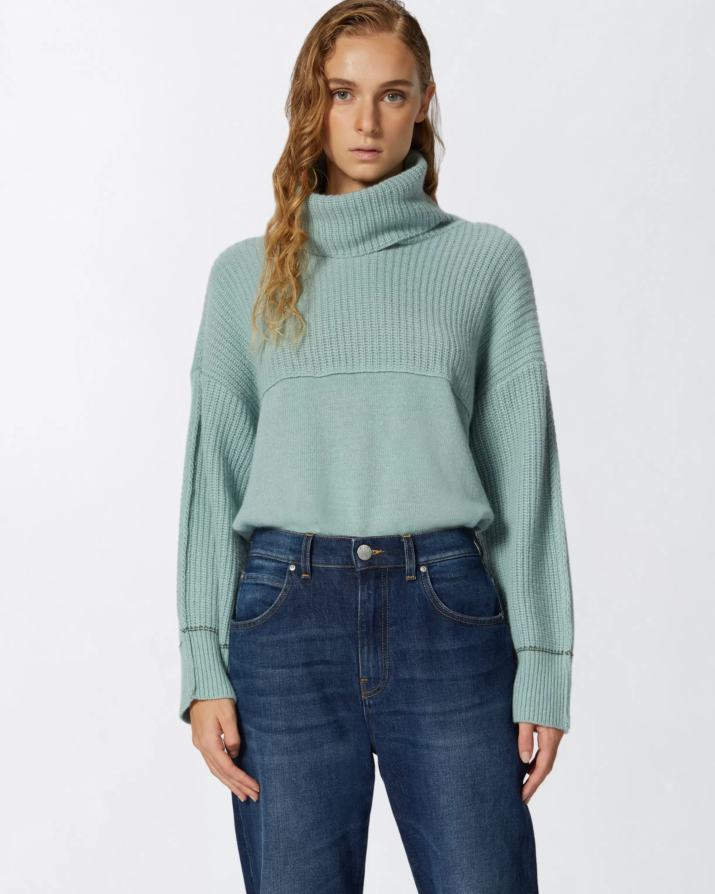 PINKO Fine wool and cashmere turtleneck jumper