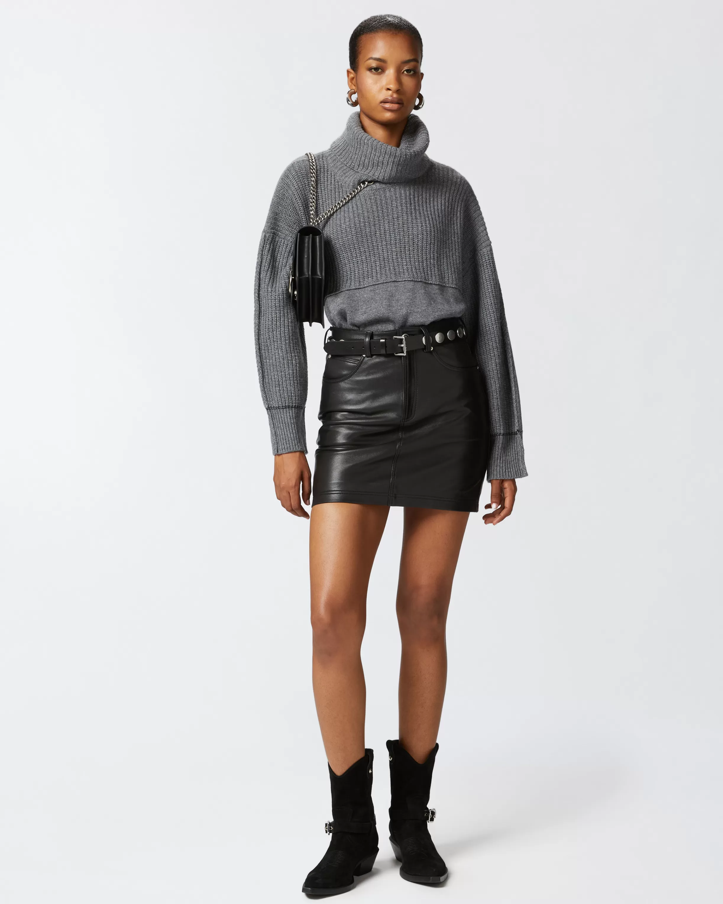 PINKO Fine wool and cashmere turtleneck jumper