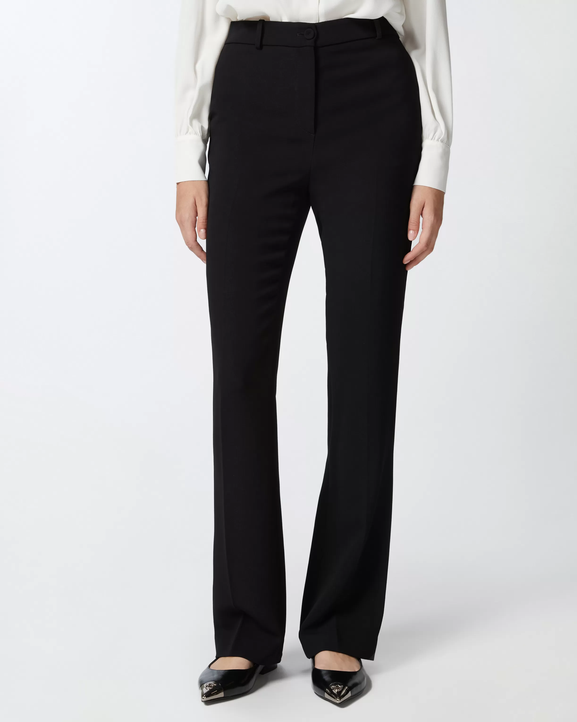 PINKO Flared trousers in technical cady