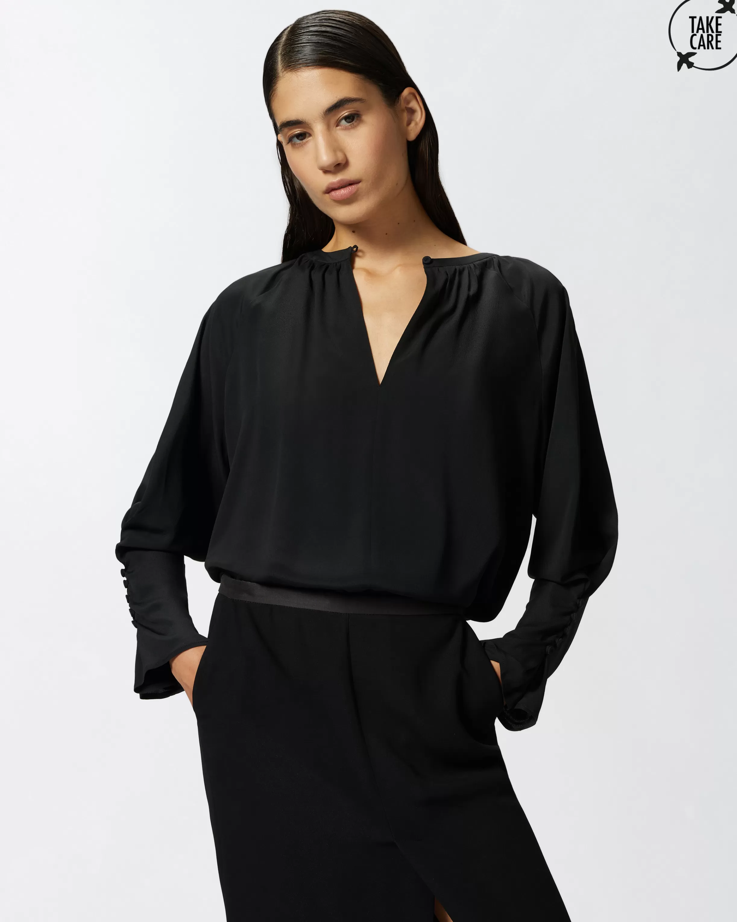 PINKO Flowing V-neck blouse