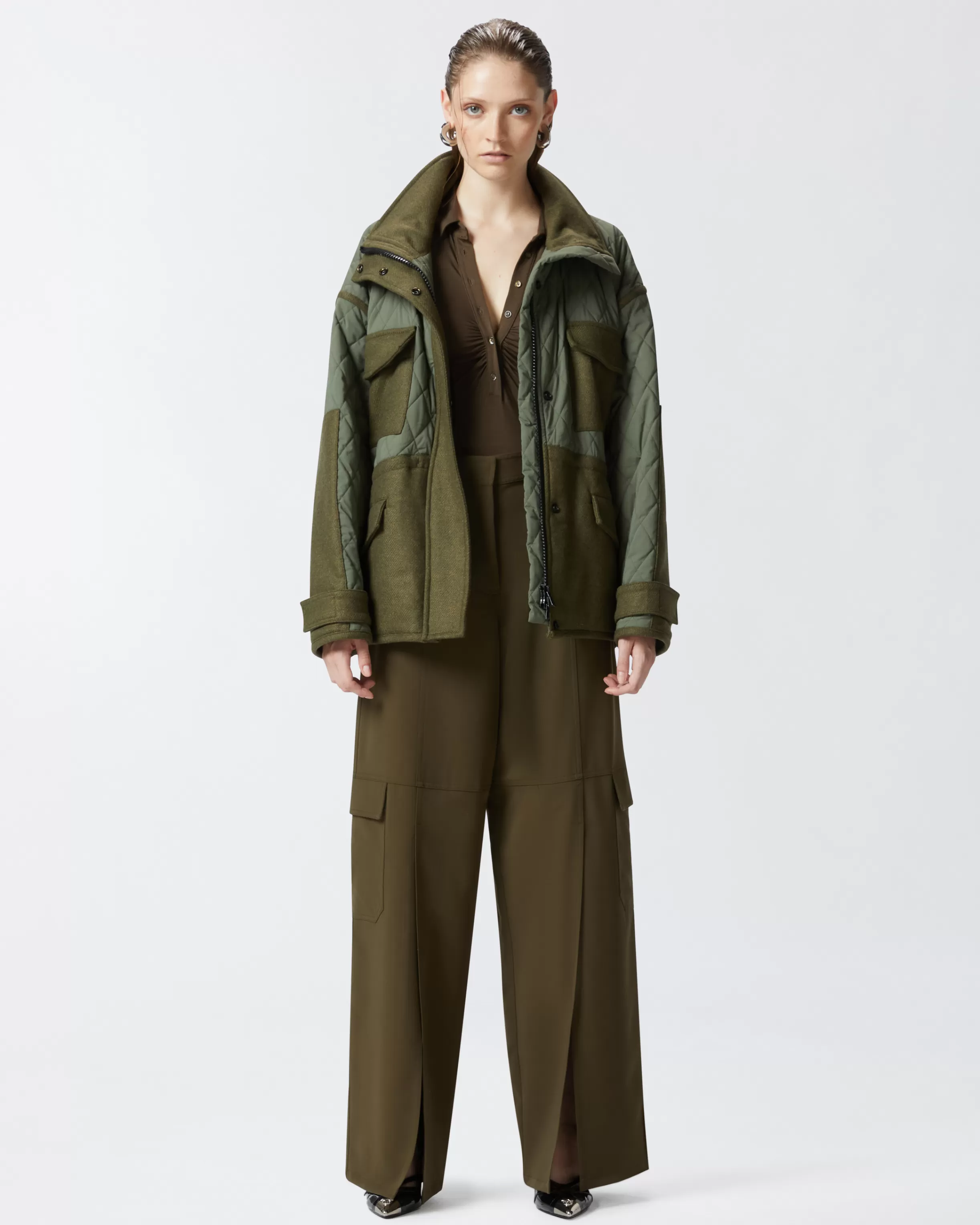 PINKO Flowing wide-leg cargo trousers