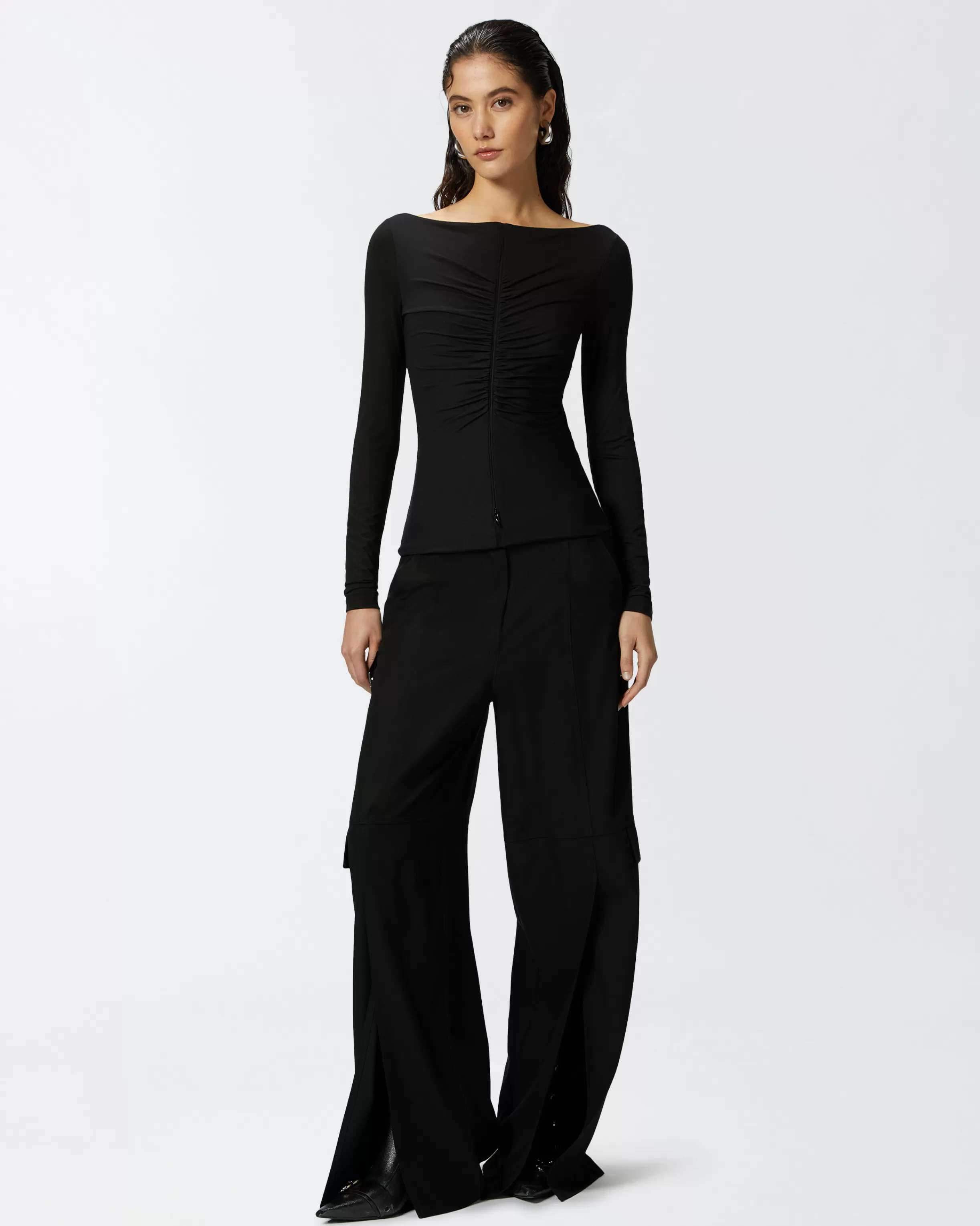 PINKO Flowing wide-leg cargo trousers