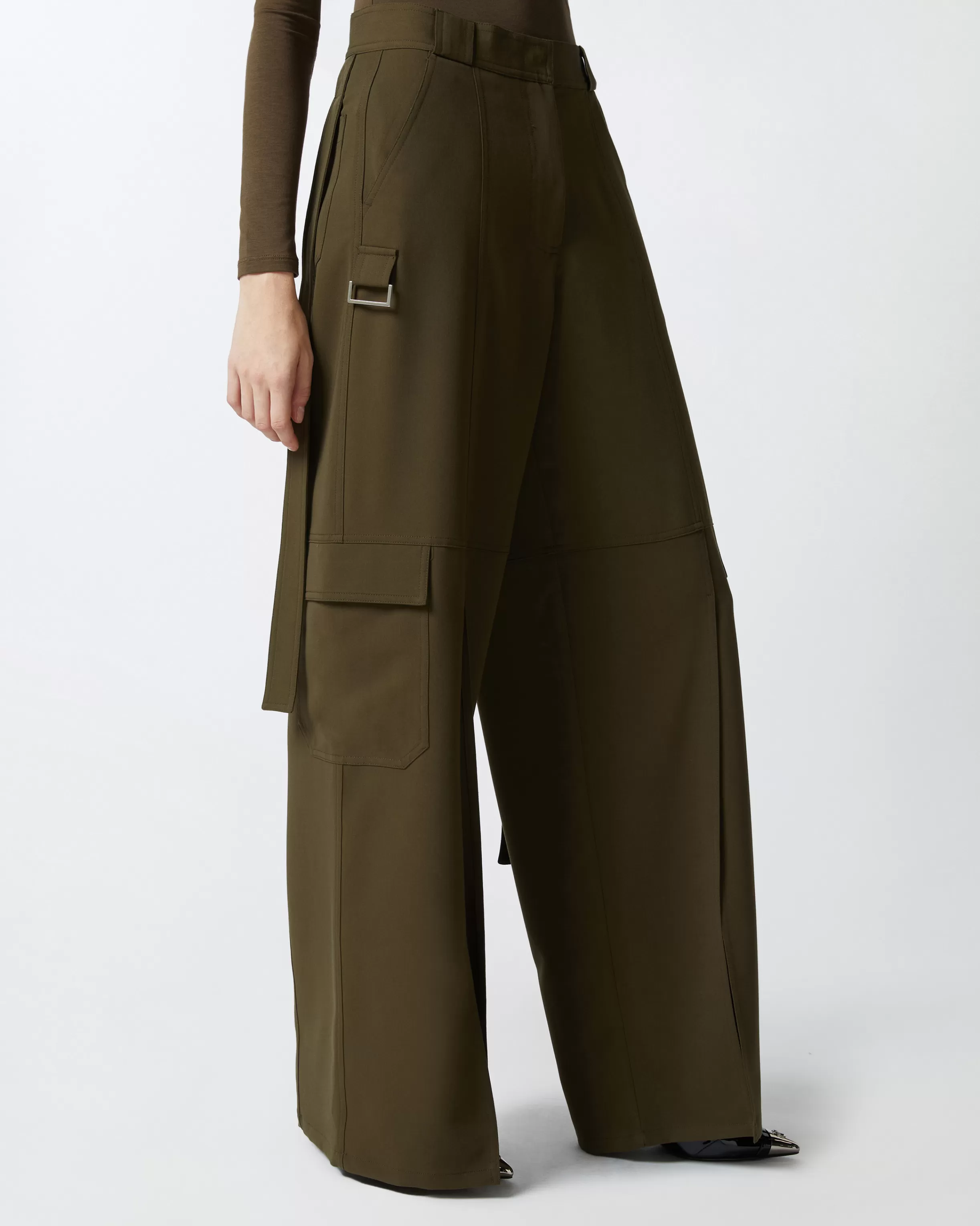 PINKO Flowing wide-leg cargo trousers