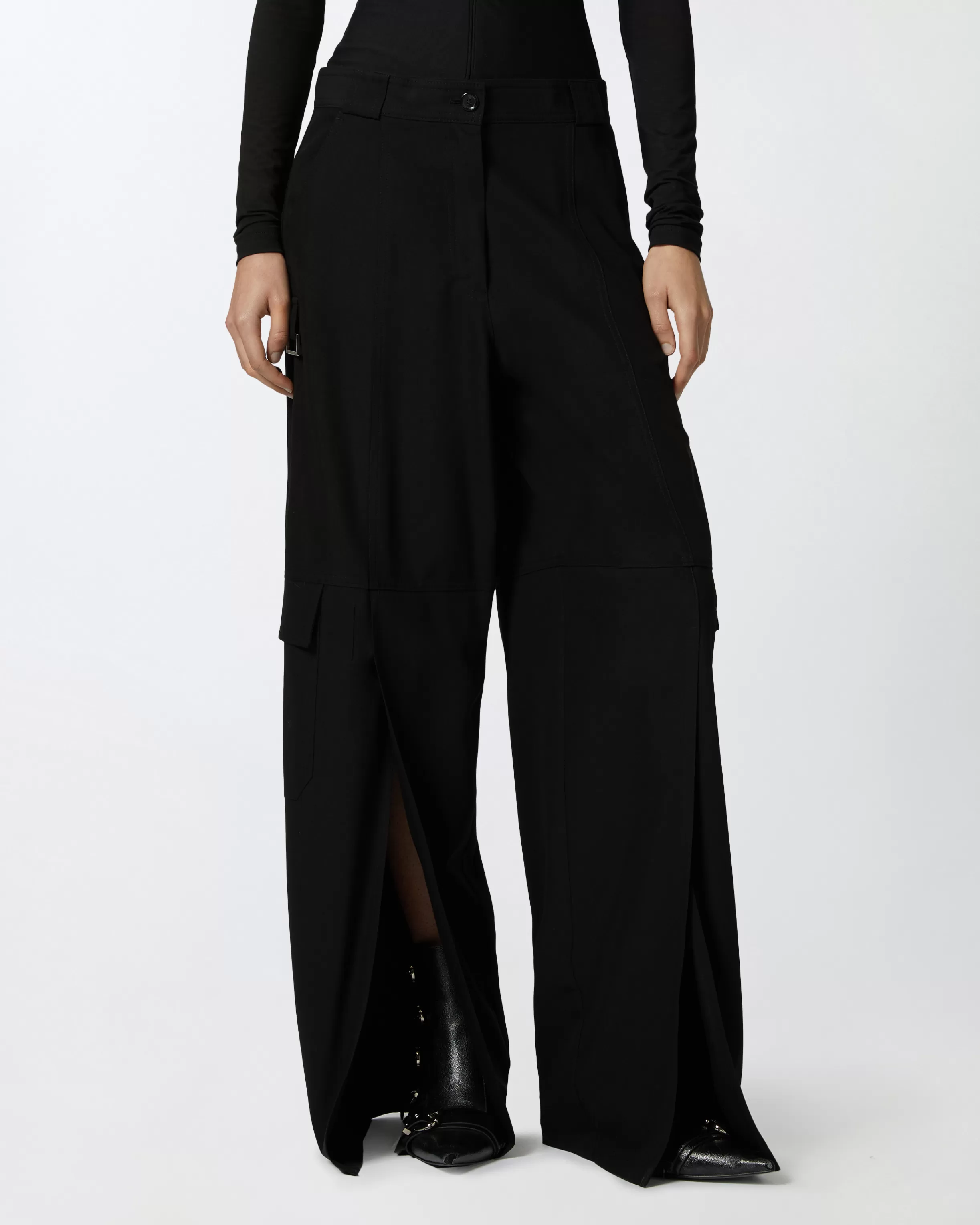 PINKO Flowing wide-leg cargo trousers